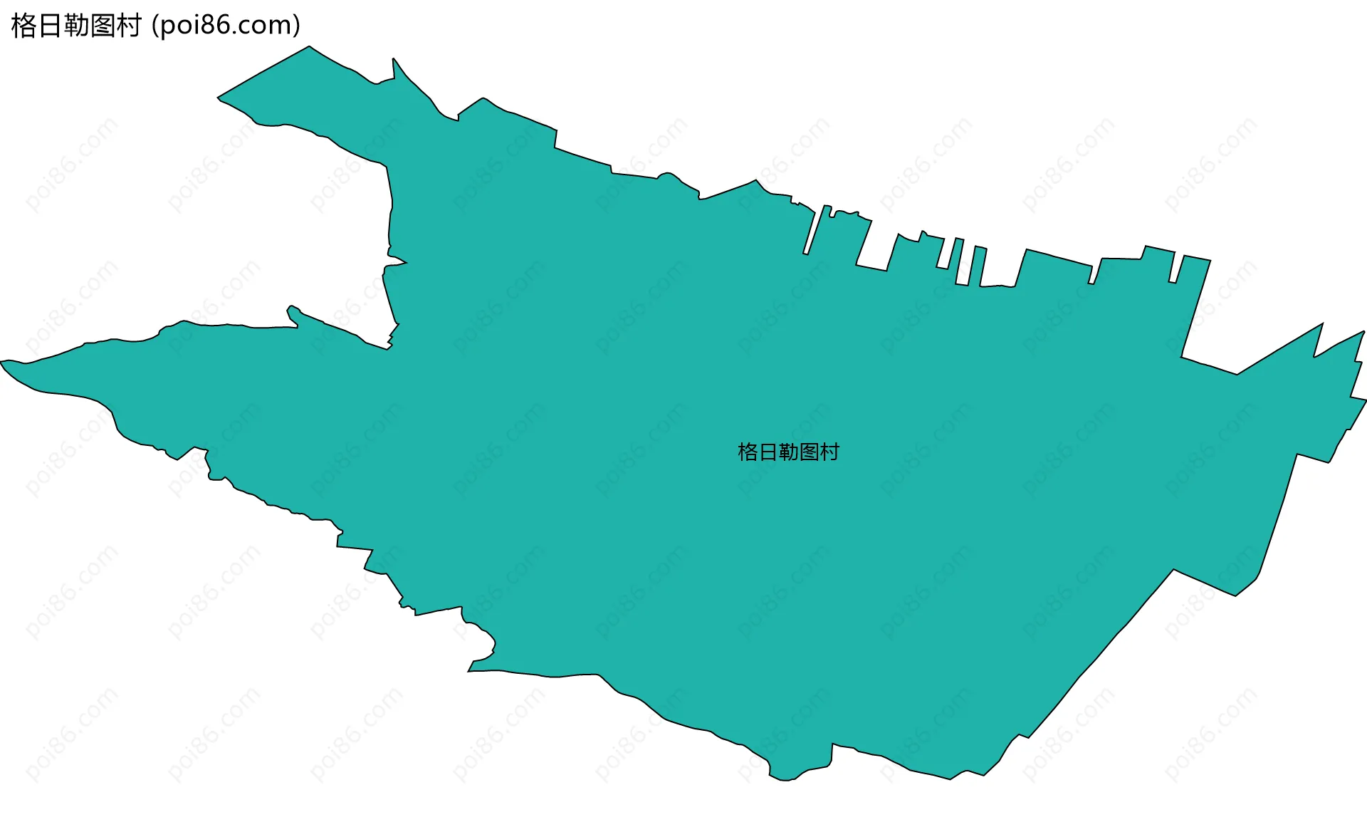 格日勒图村边界地图