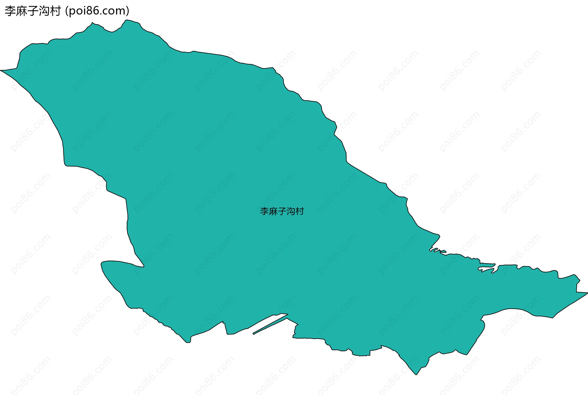 李麻子沟村边界地图