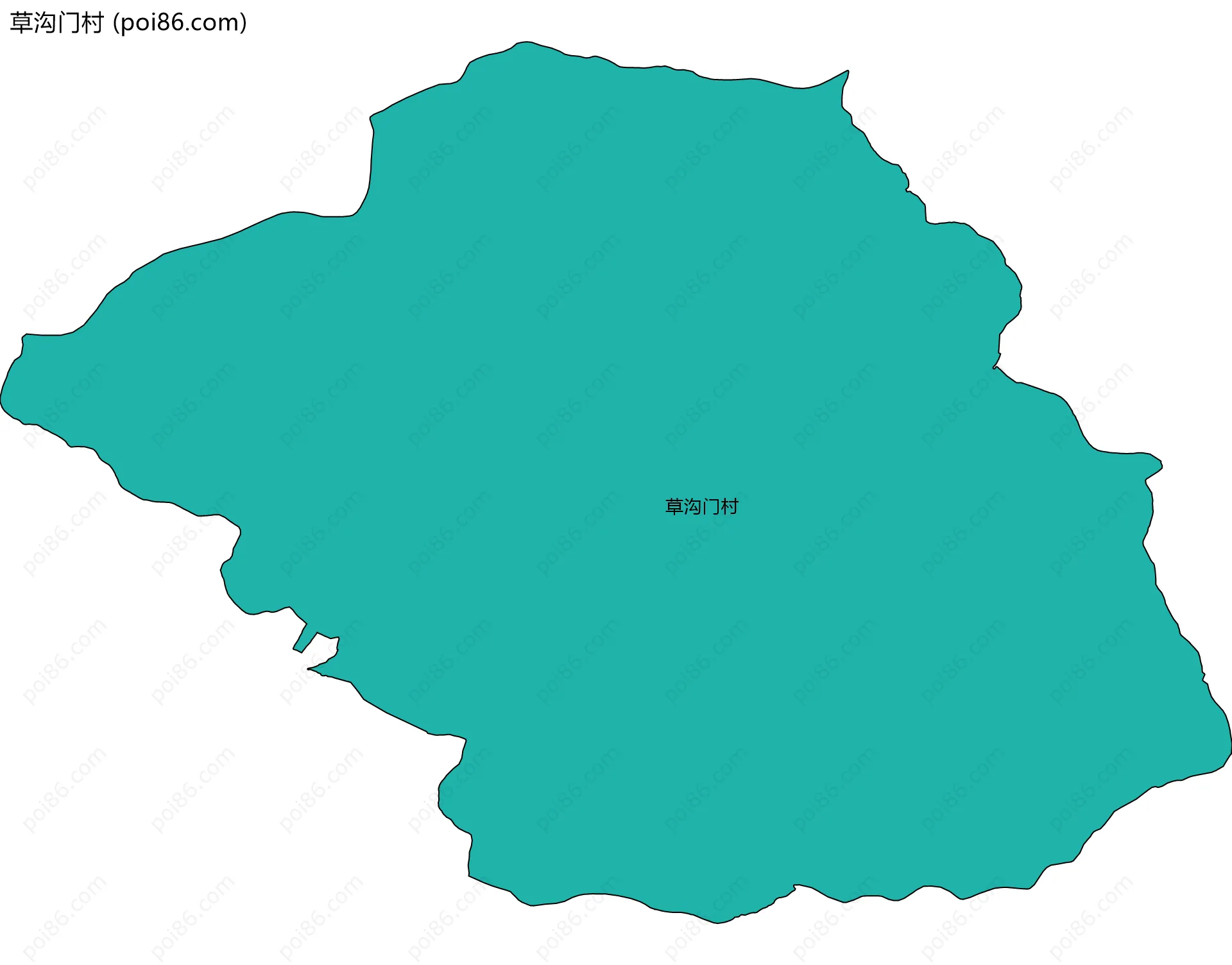 草沟门村边界地图