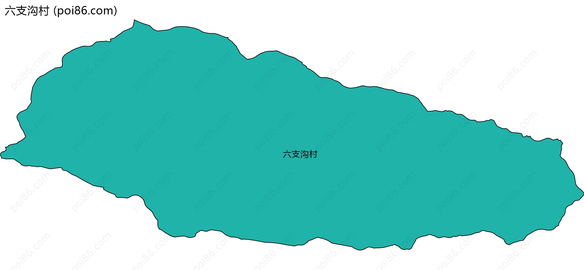 六支沟村边界地图