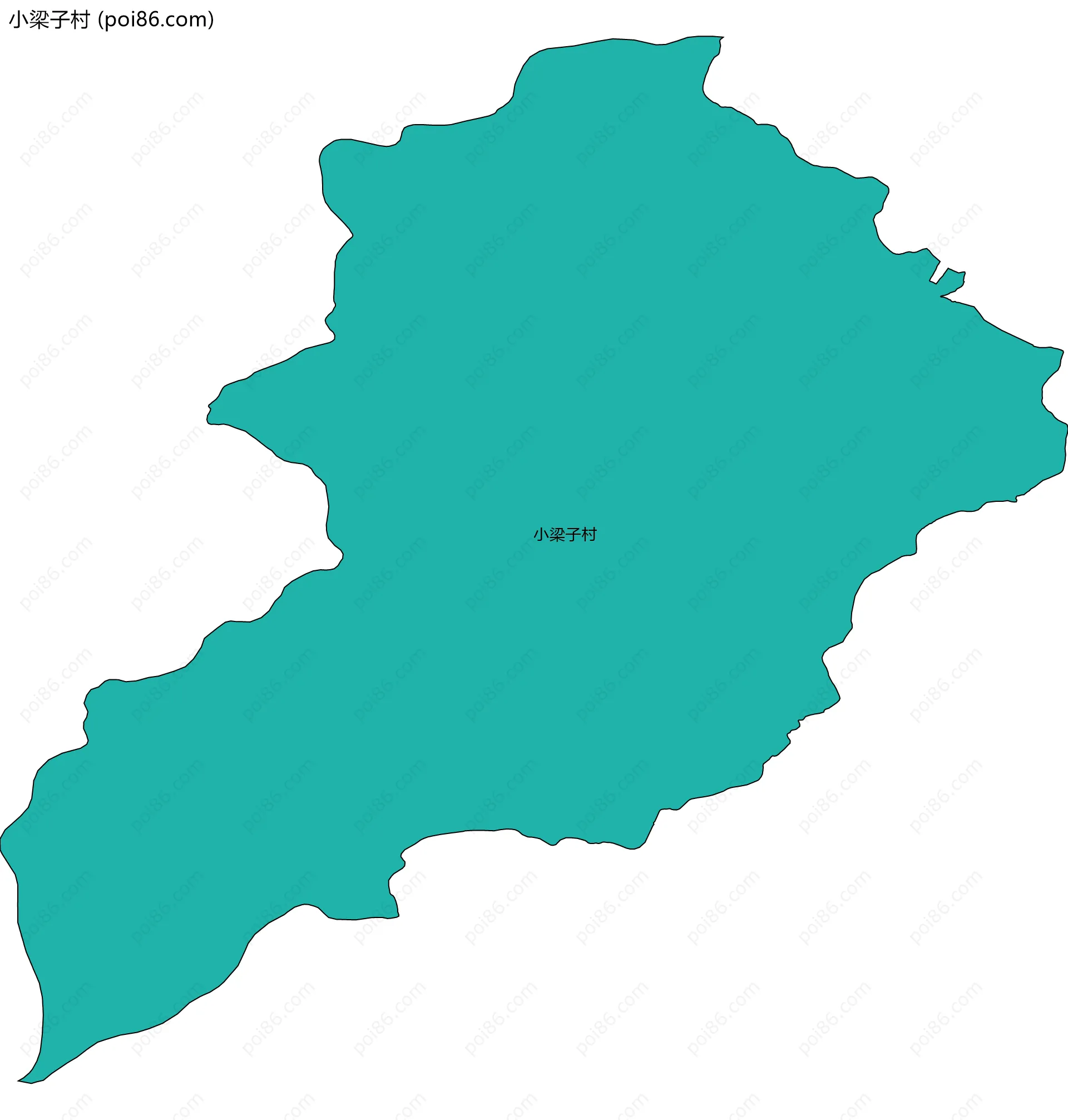 小梁子村边界地图