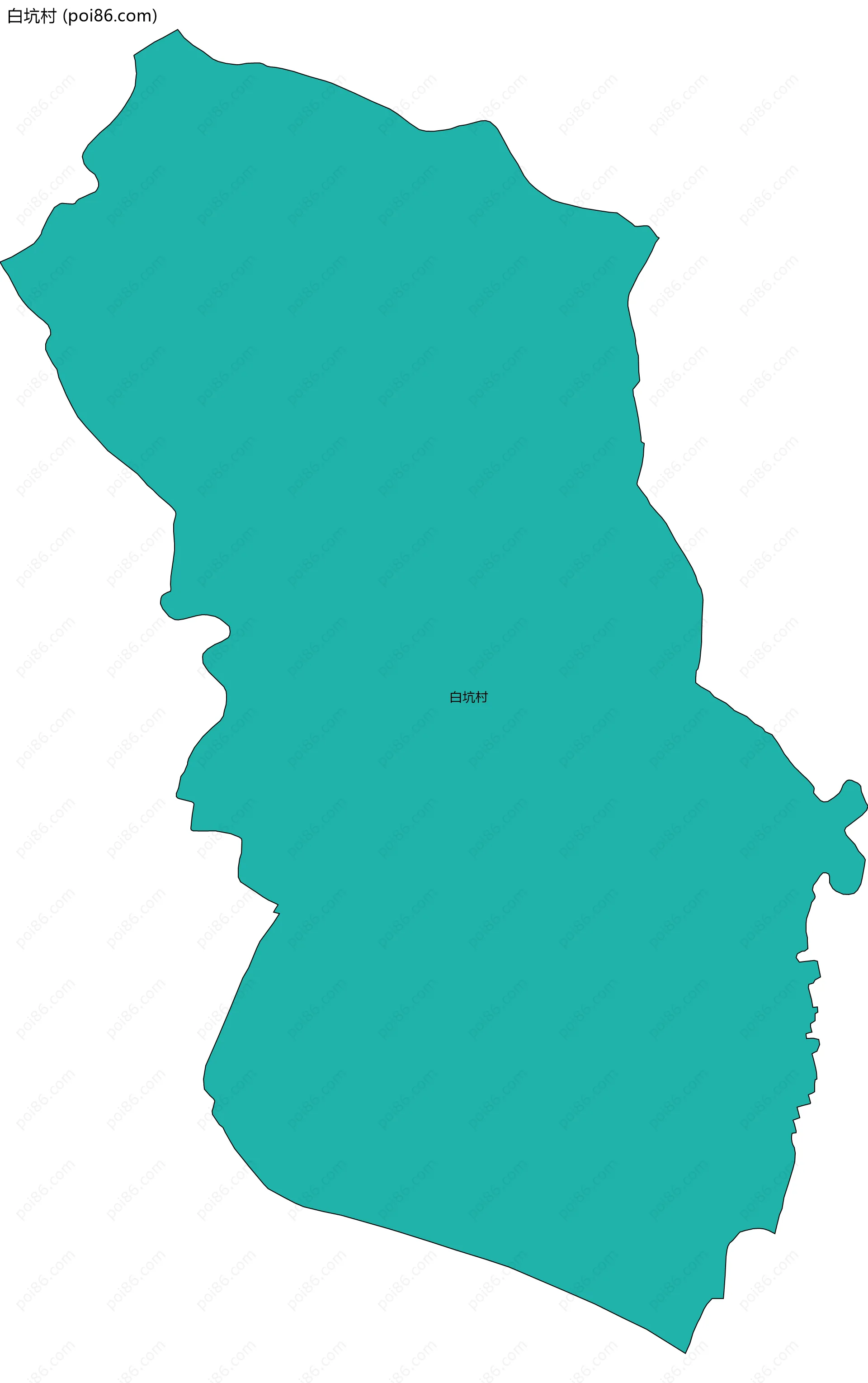 白坑村边界地图