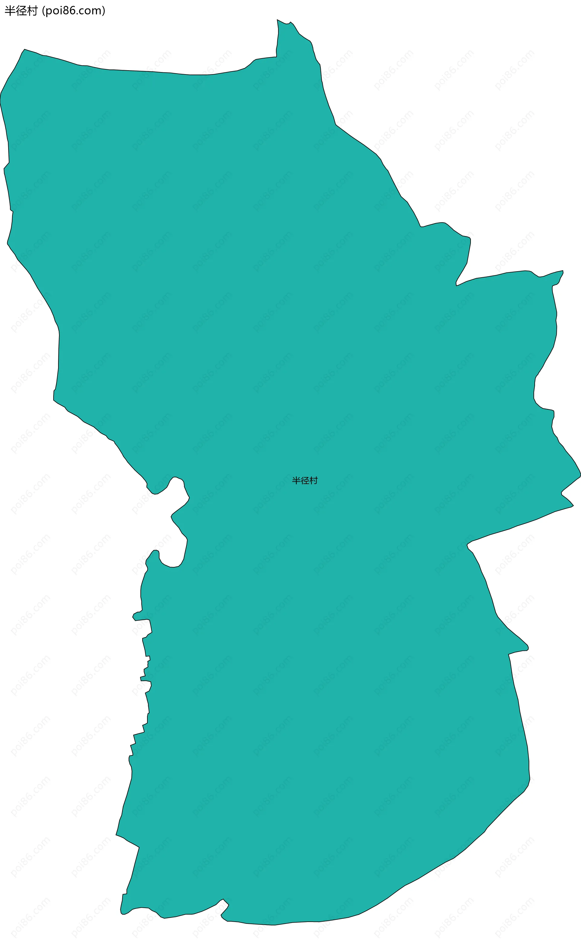 半径村边界地图