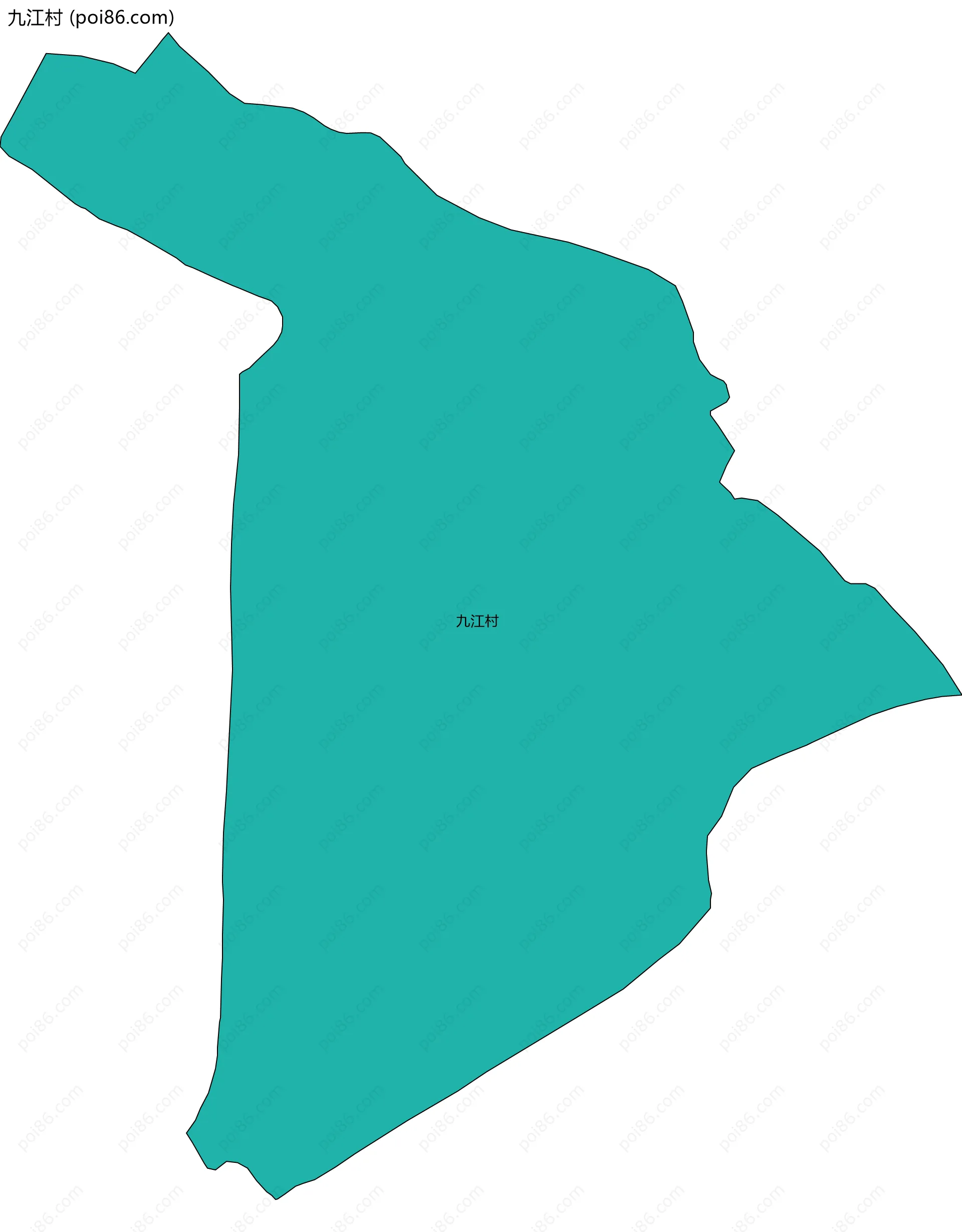 九江村边界地图