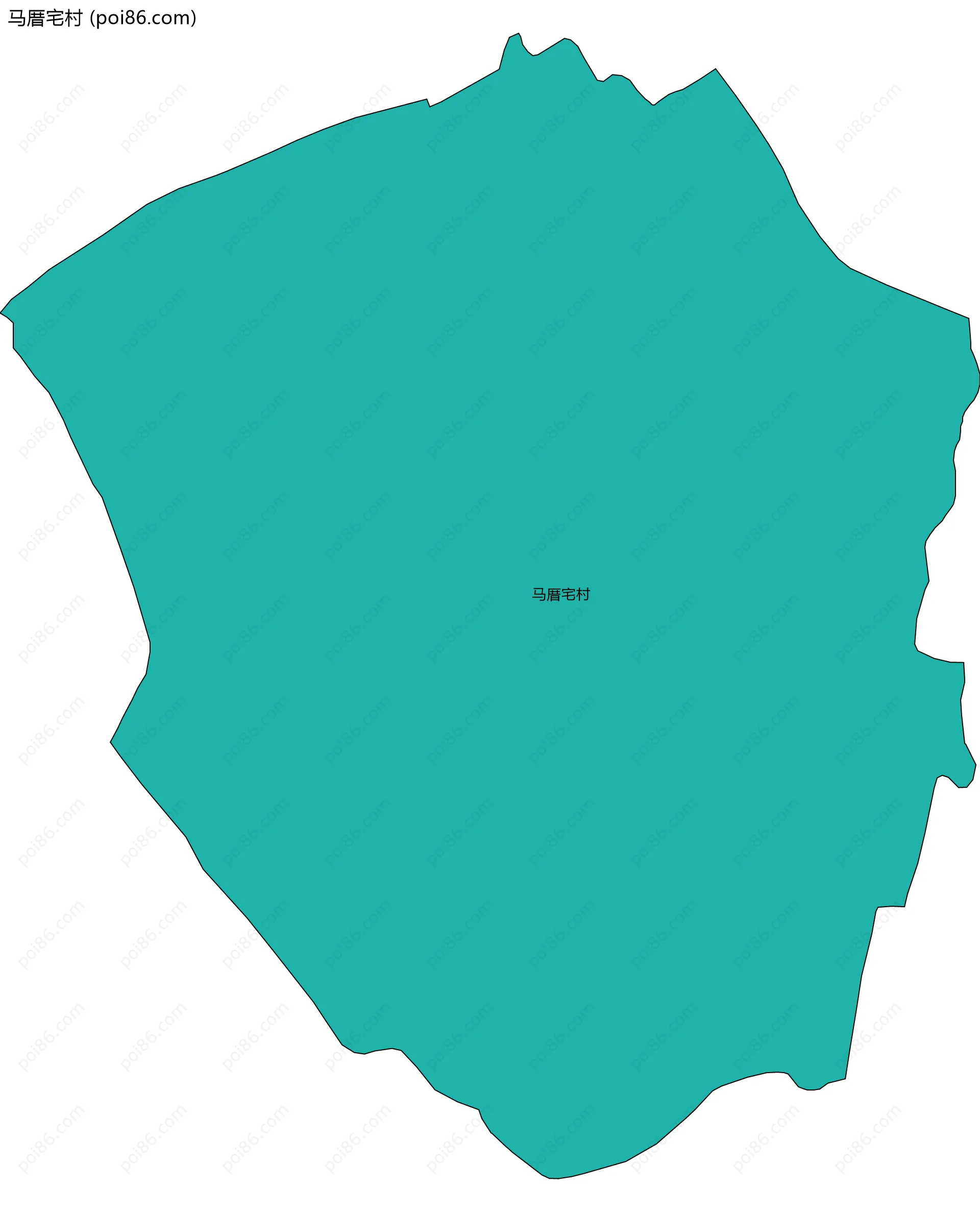 马厝宅村边界地图