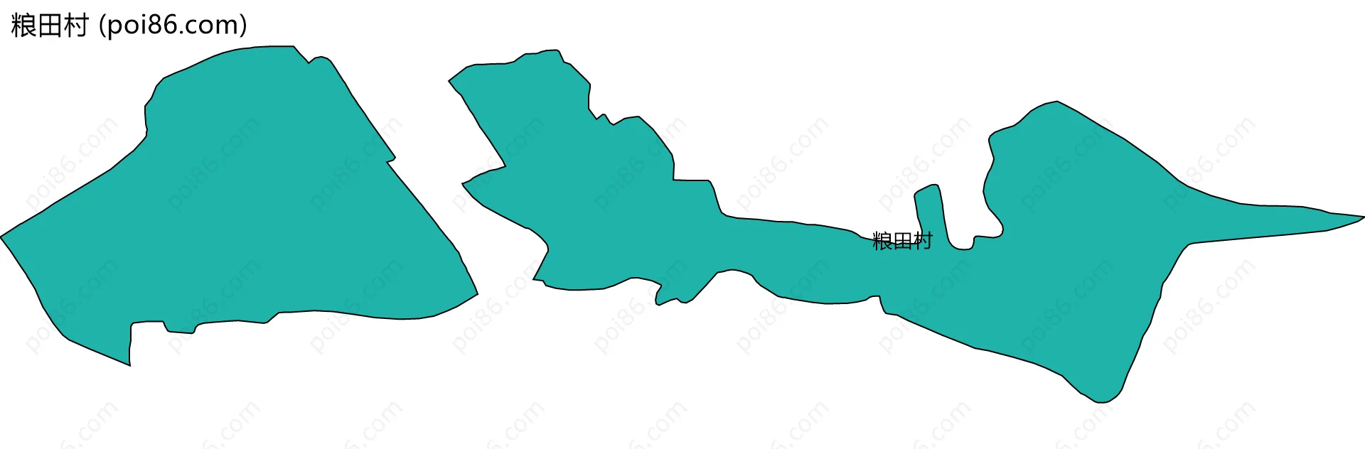 粮田村边界地图