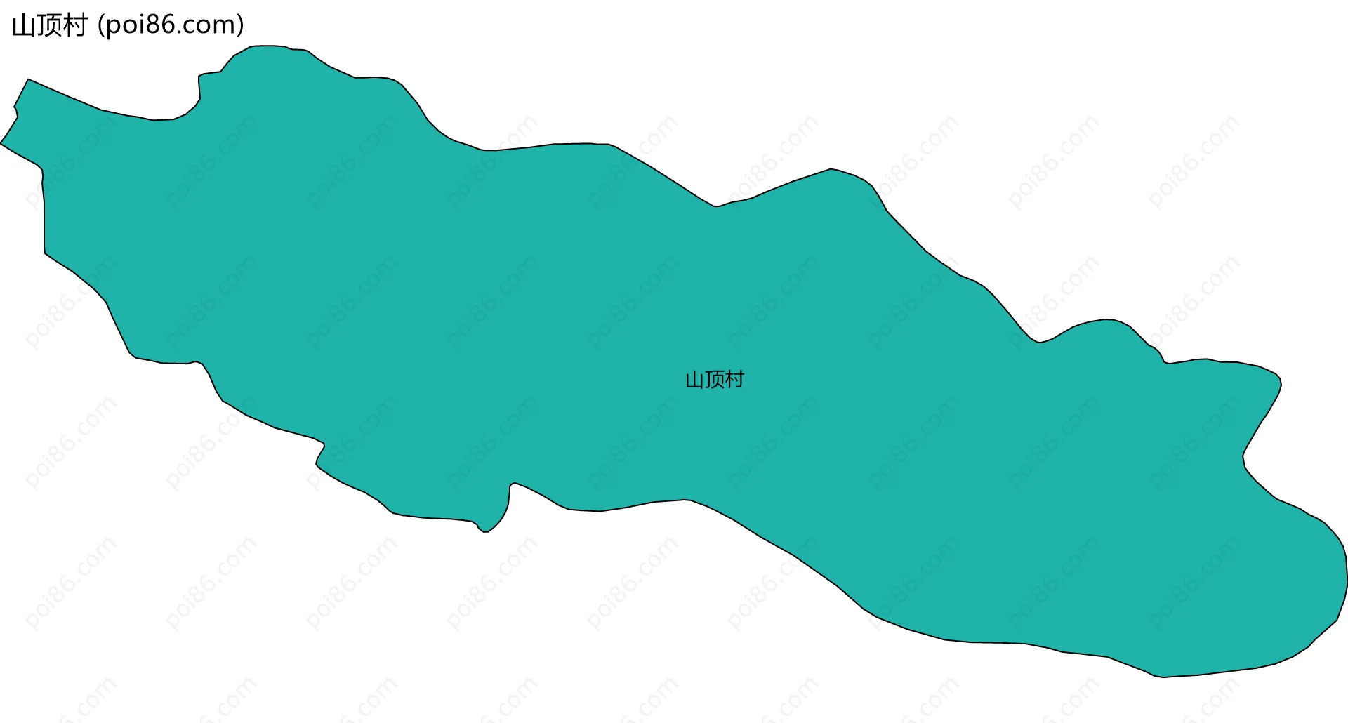 山顶村边界地图