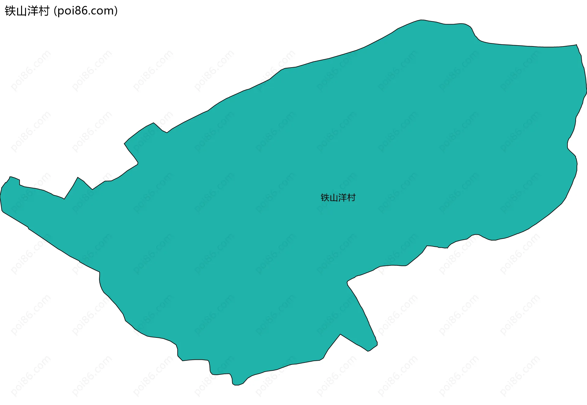 铁山洋村边界地图