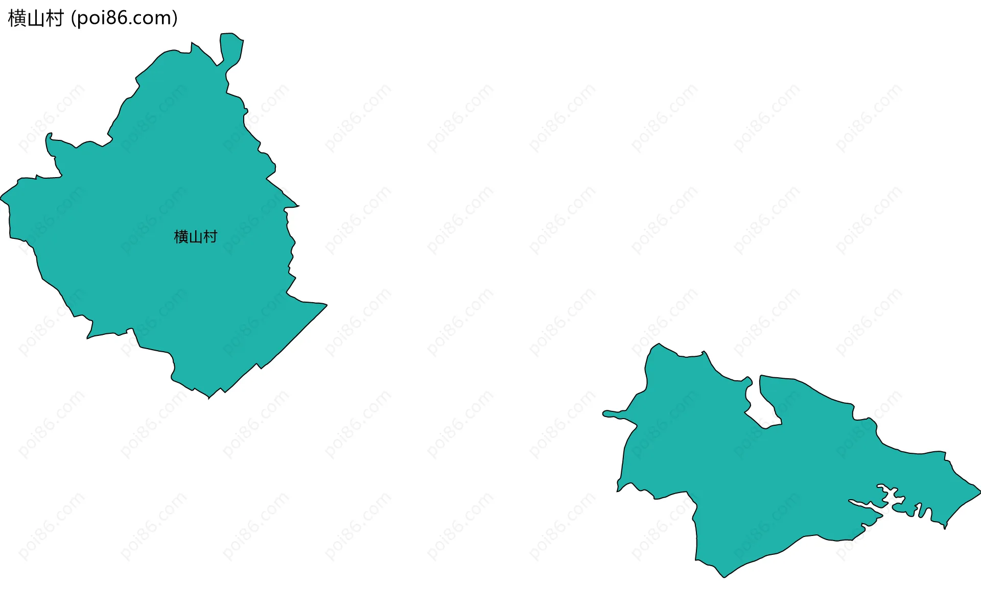 横山村边界地图