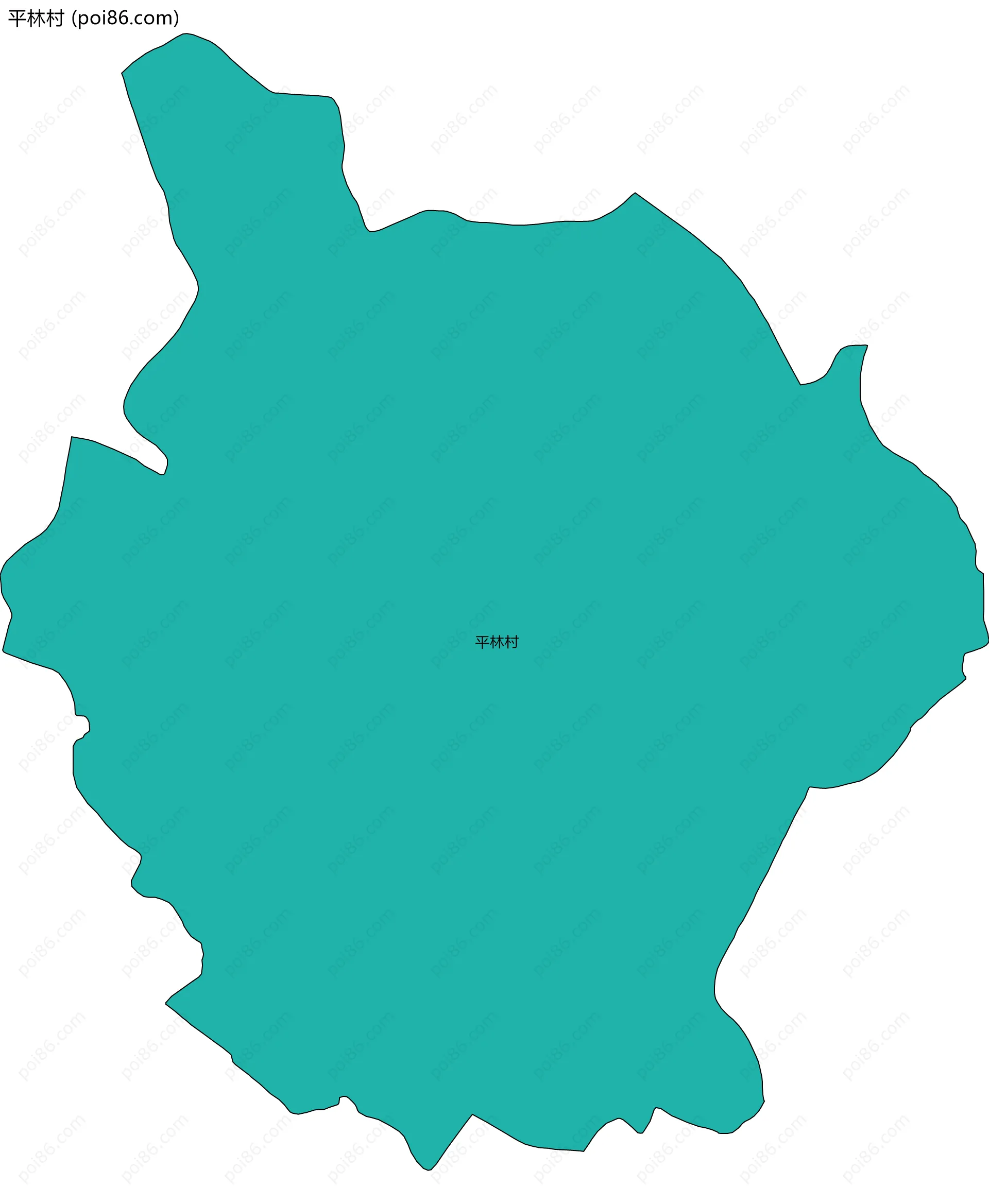 平林村边界地图