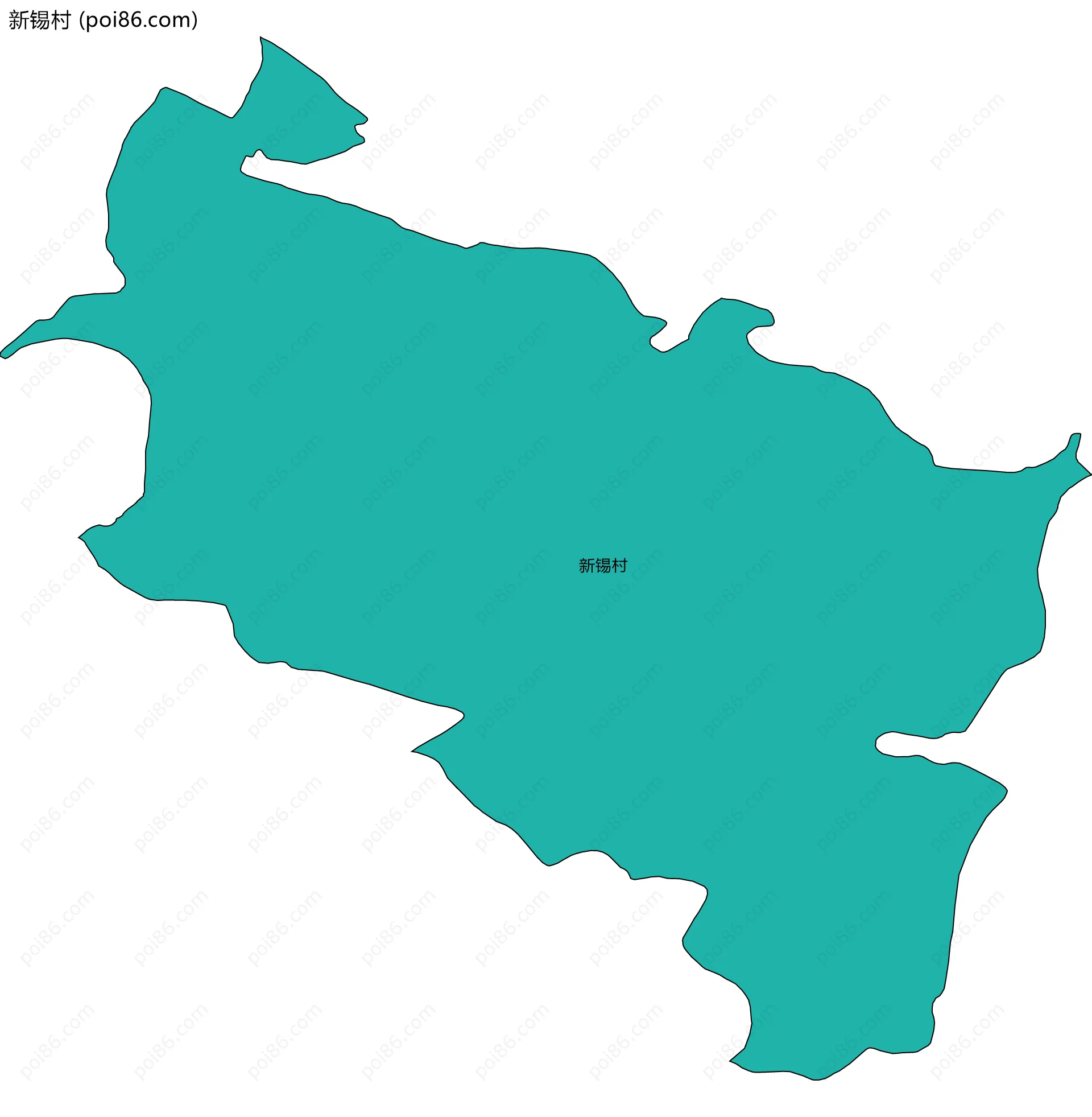 新锡村边界地图