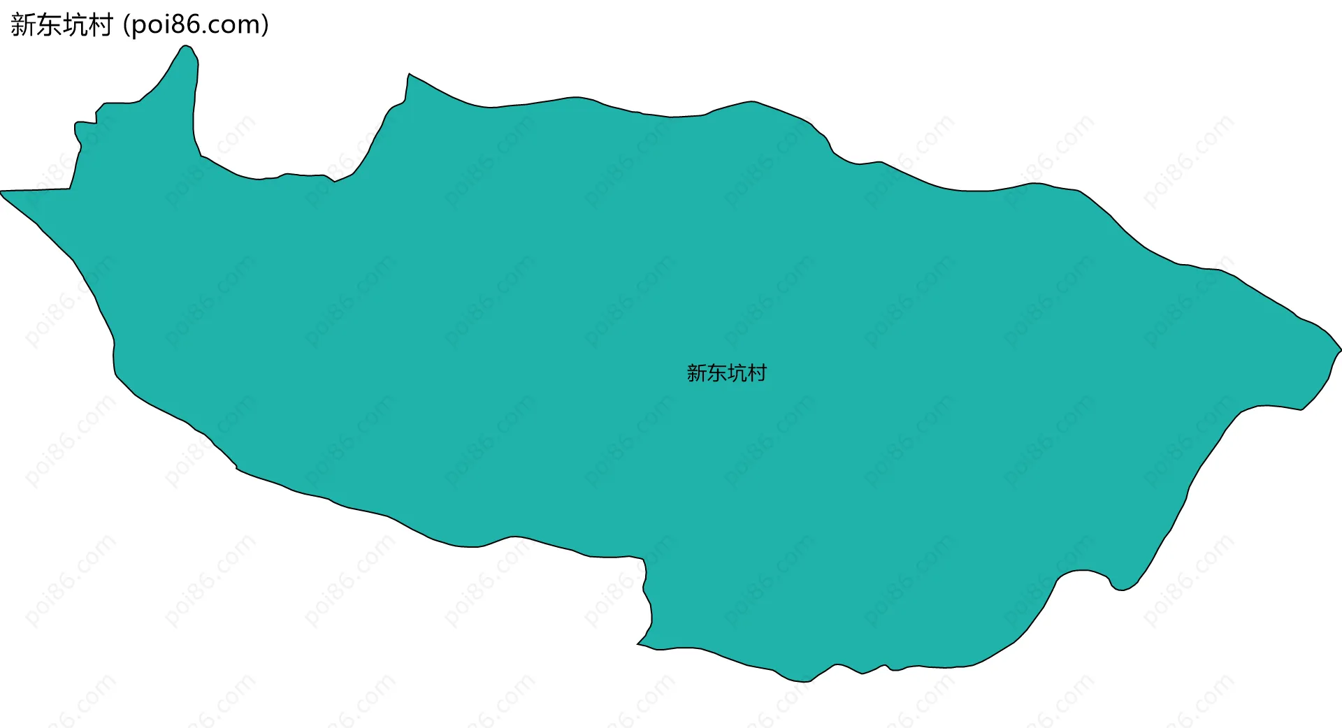 新东坑村边界地图