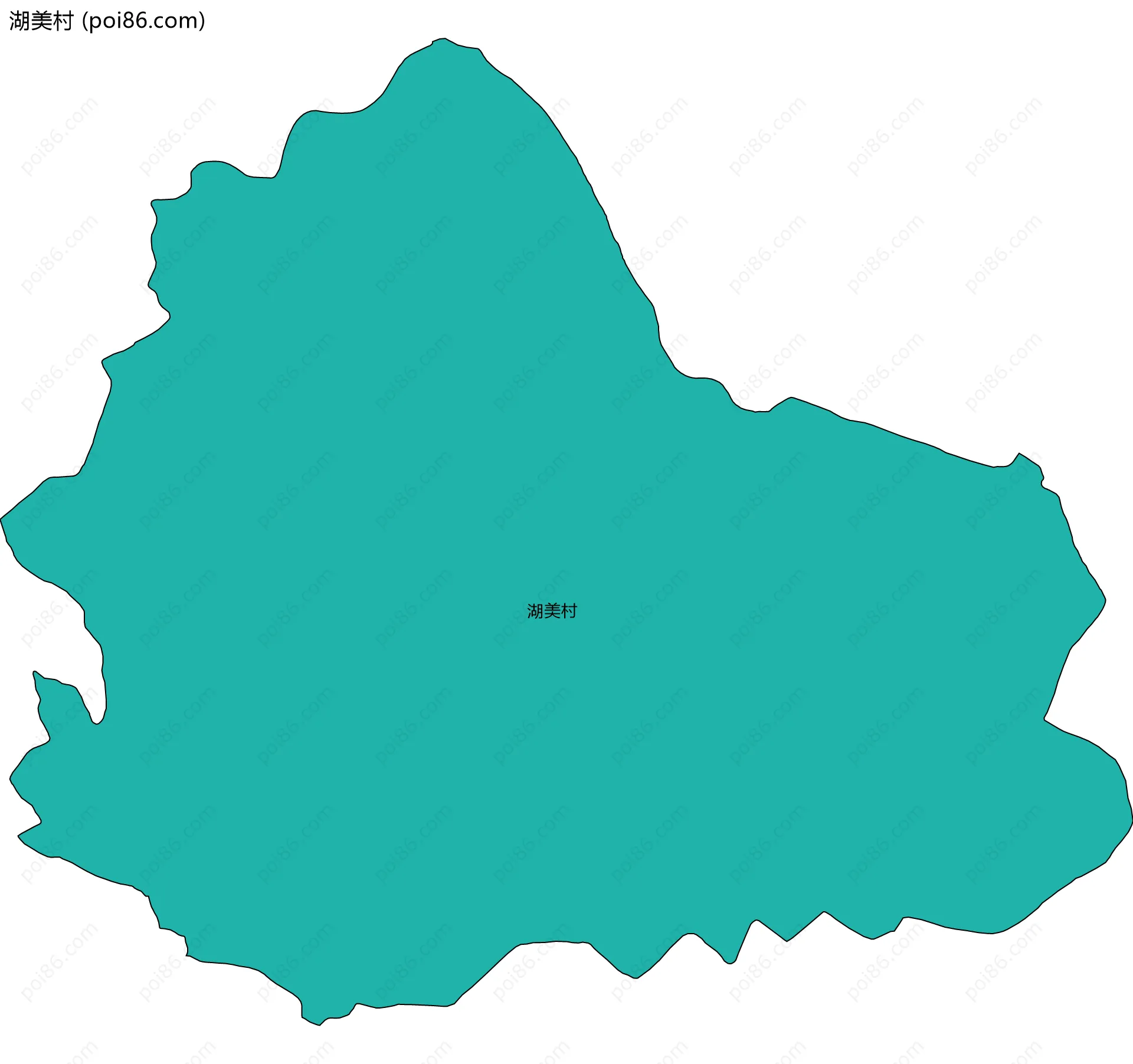 湖美村边界地图