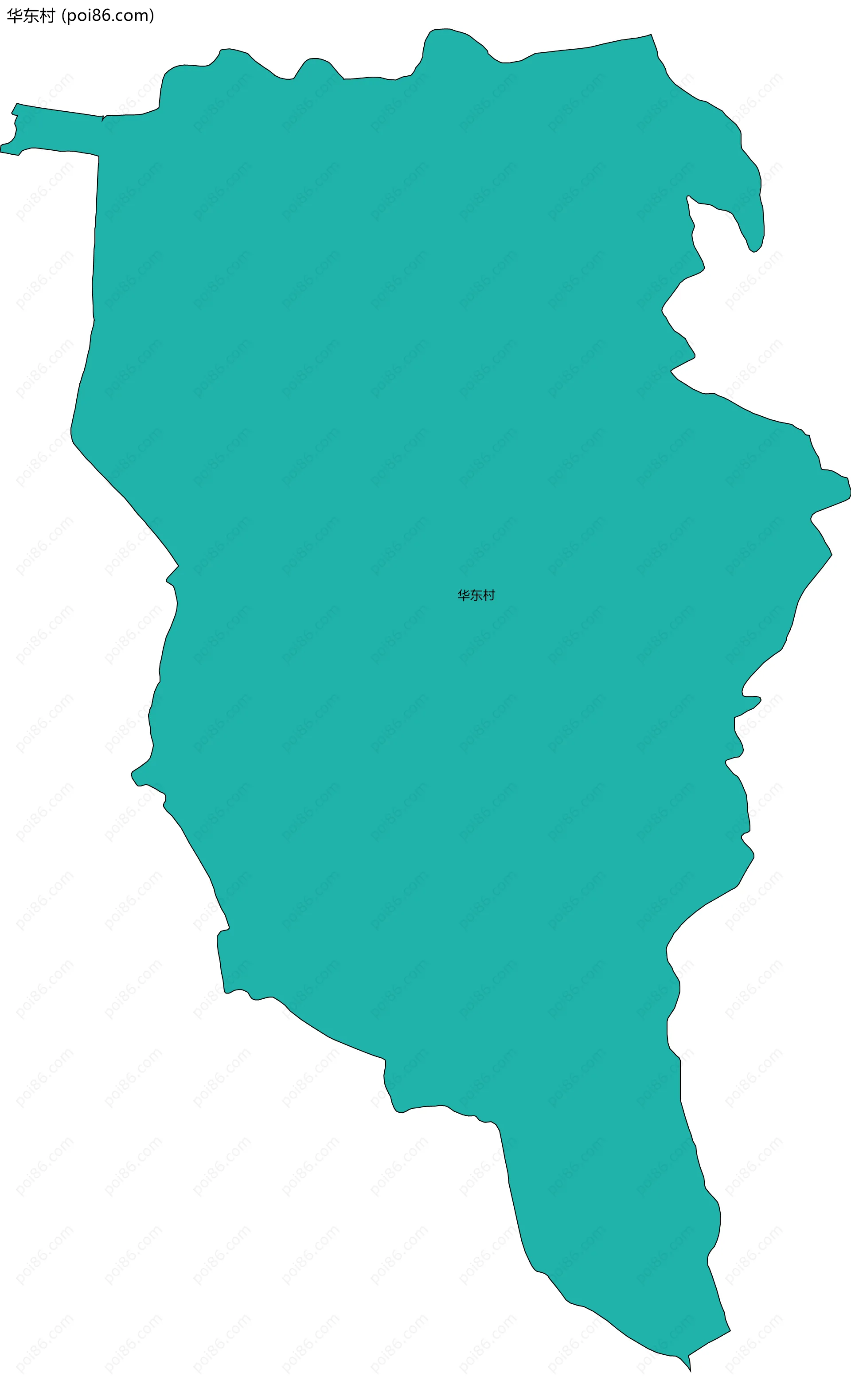 华东村边界地图