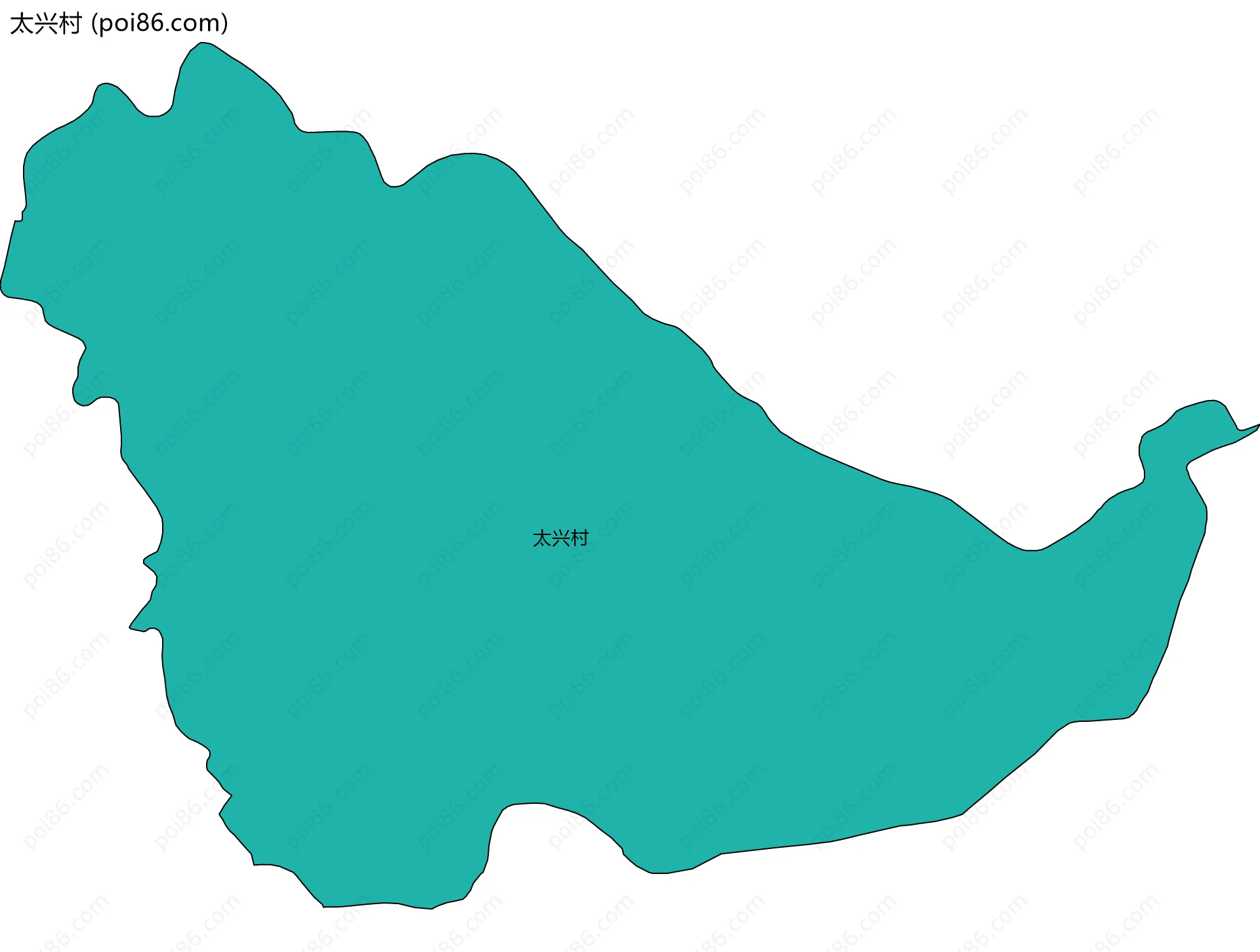 太兴村边界地图