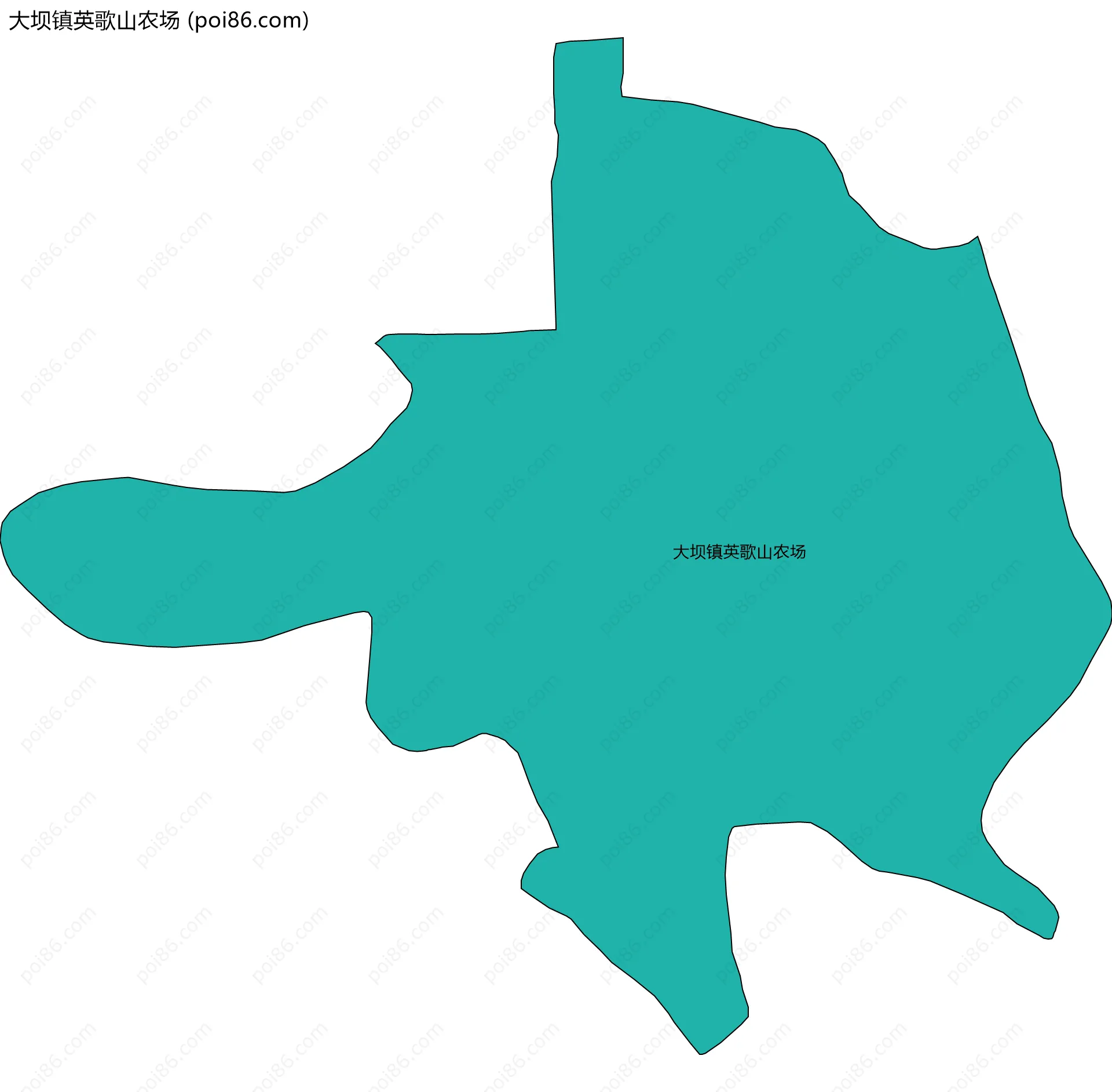 大坝镇英歌山农场边界地图