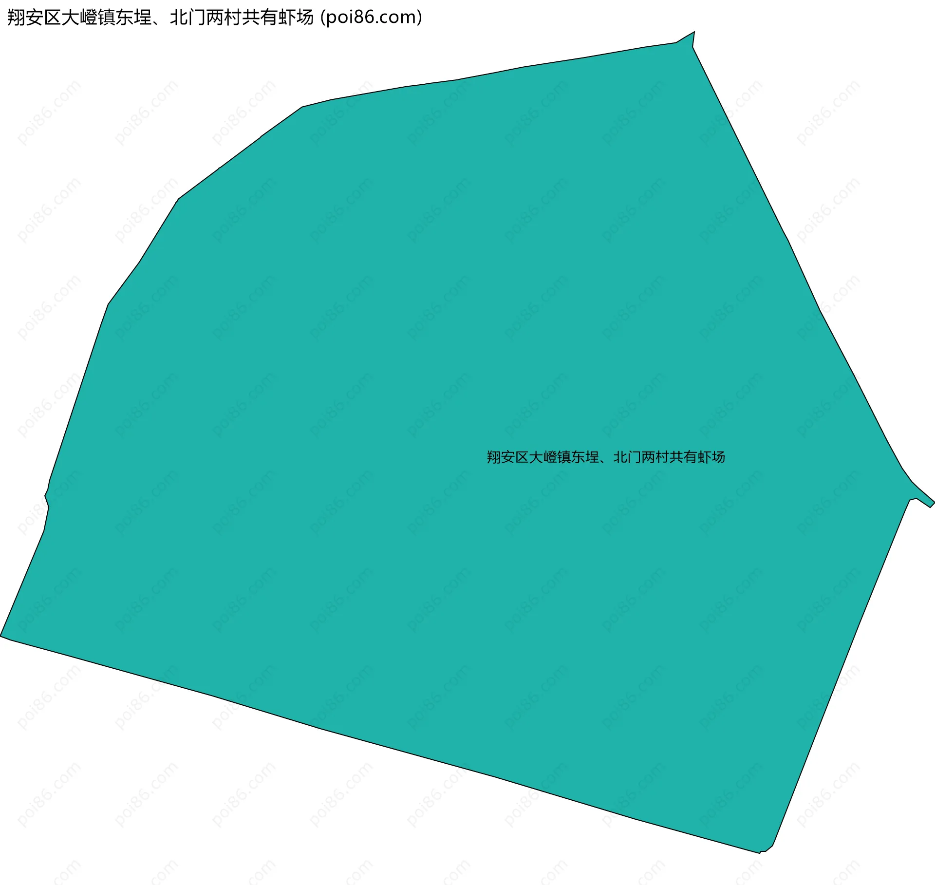 翔安区大嶝镇东埕、北门两村共有虾场边界地图