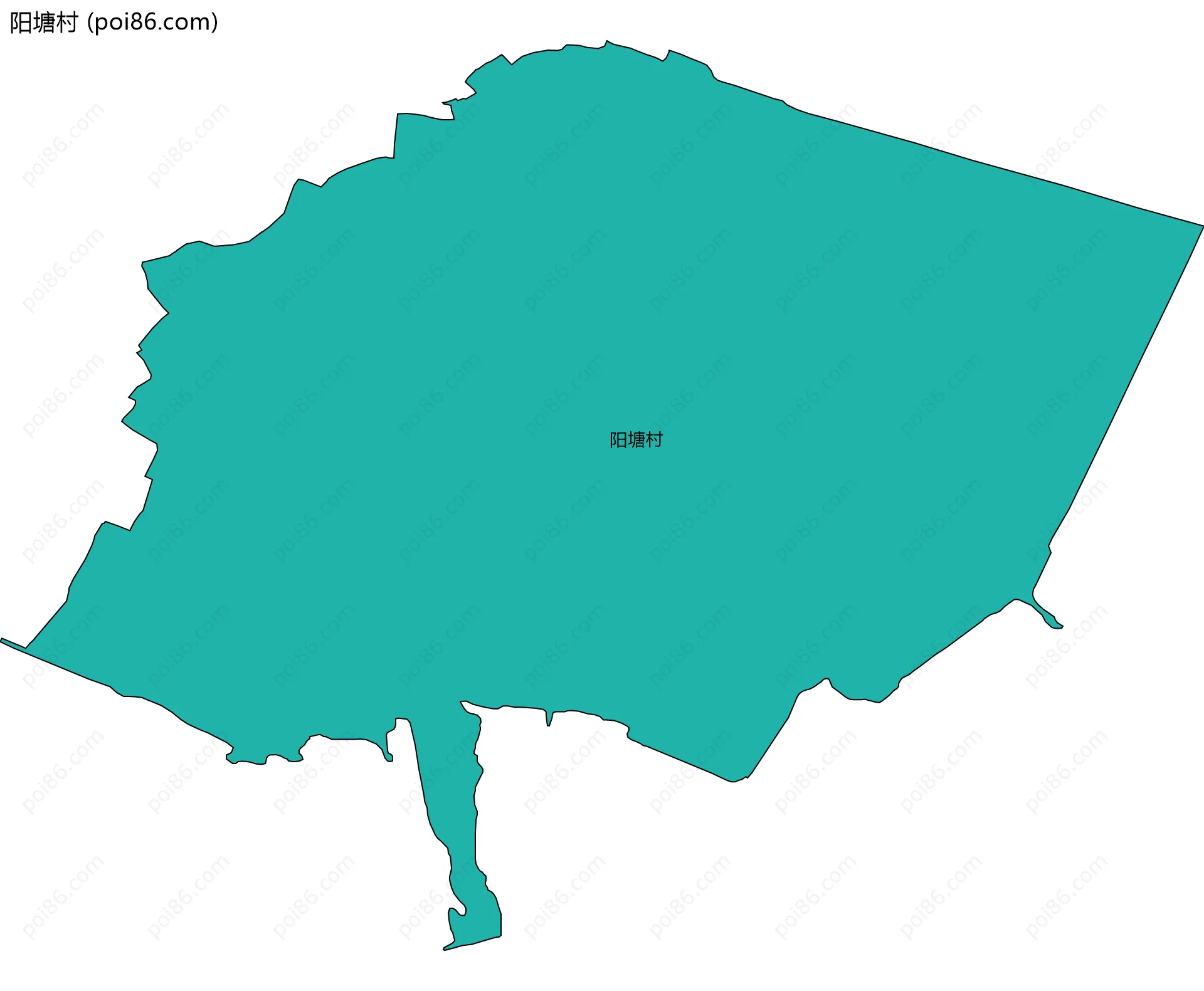 阳塘村边界地图