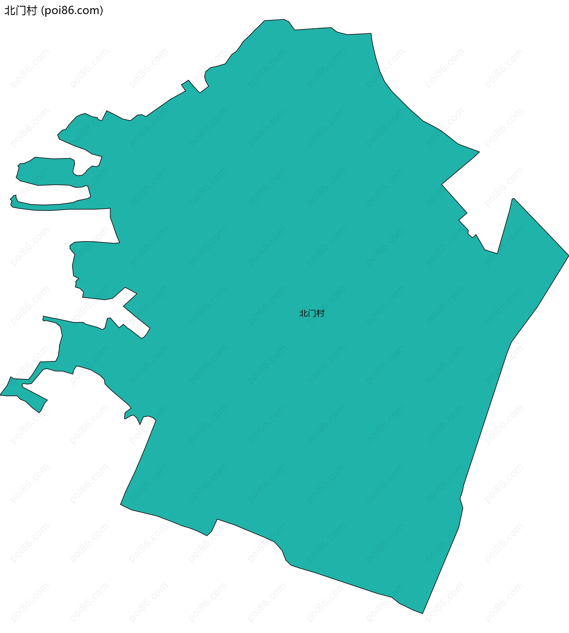北门村边界地图
