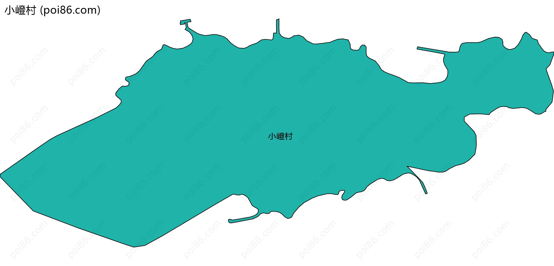 小嶝村边界地图