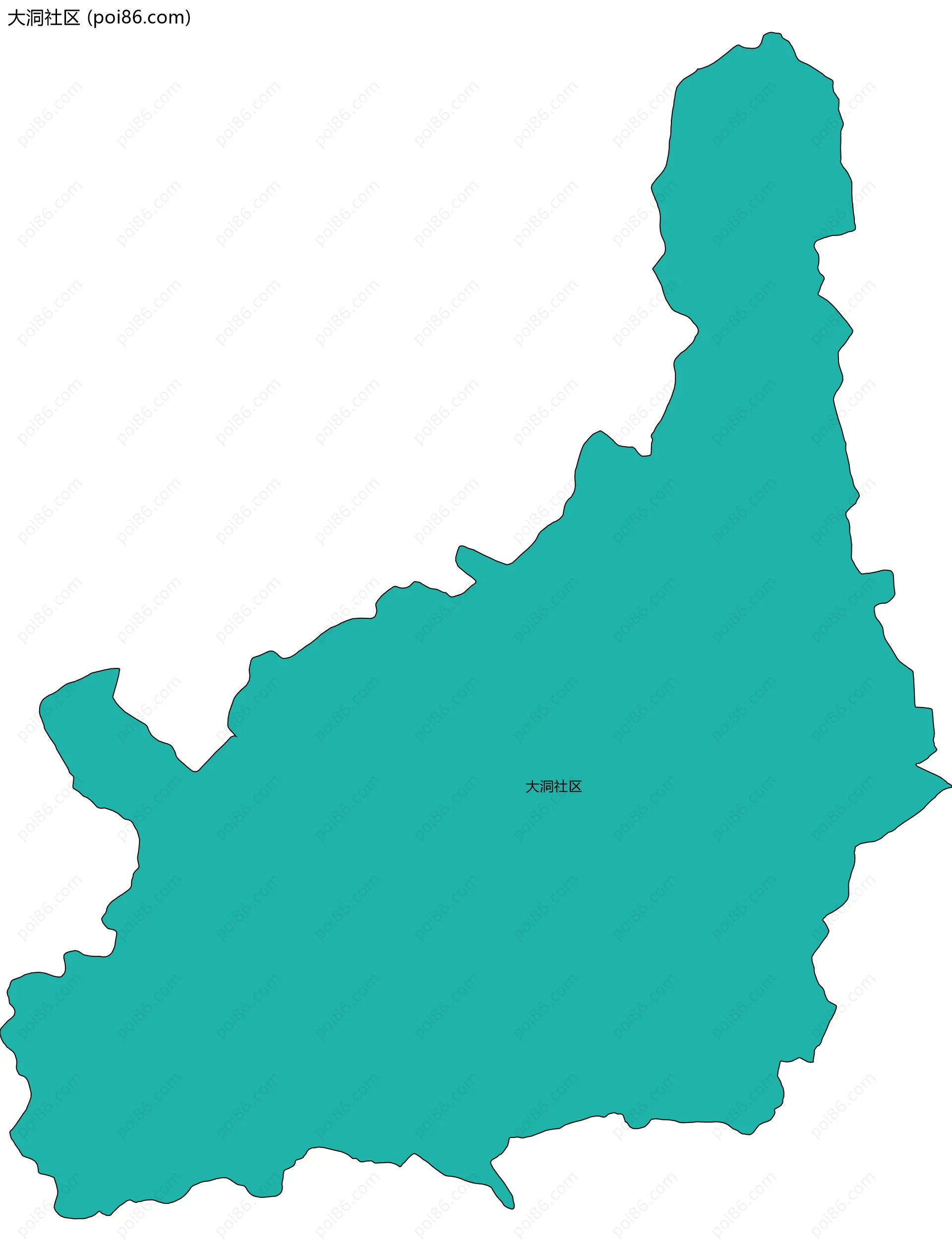 大洞社区边界地图