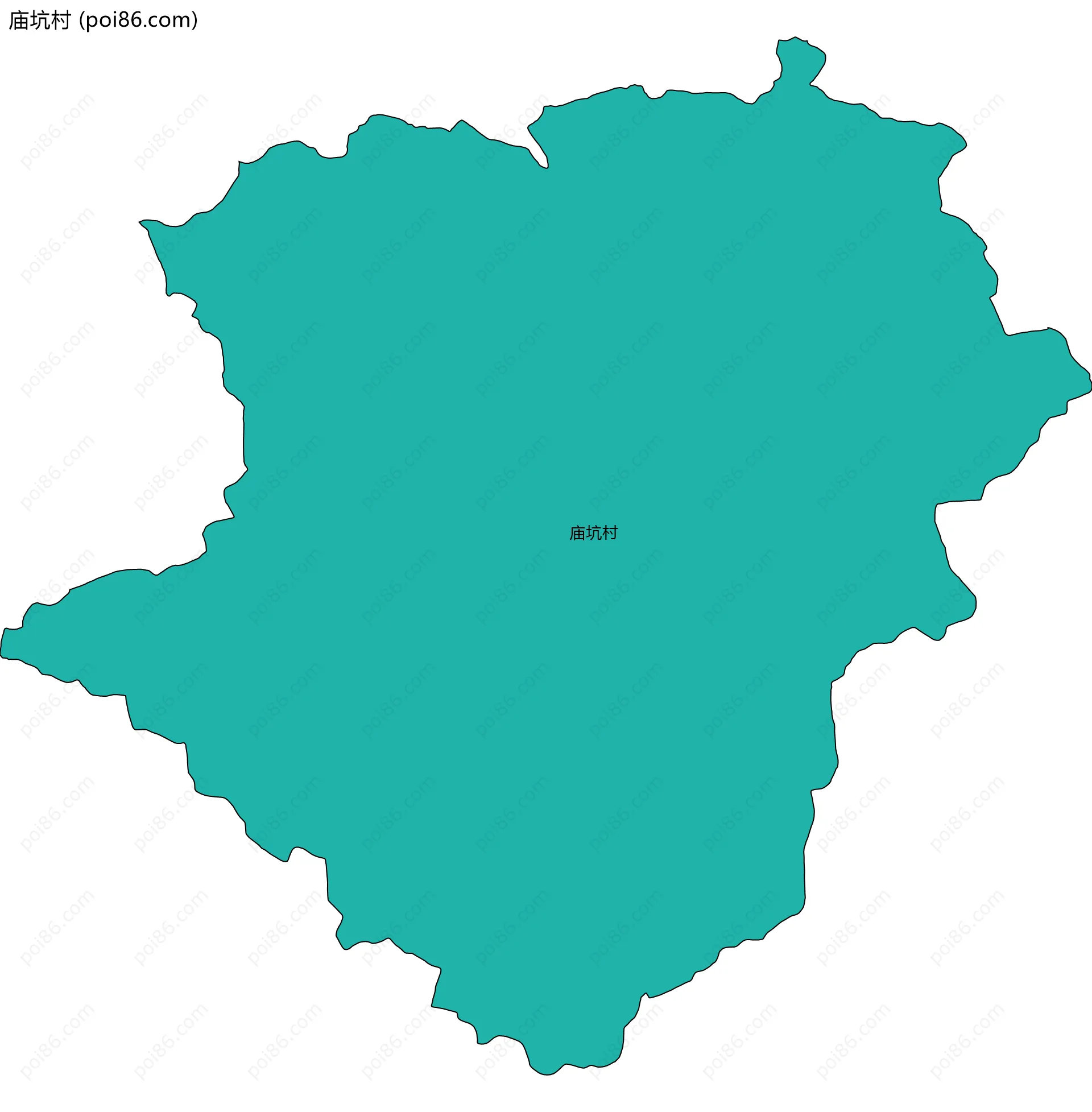 庙坑村边界地图