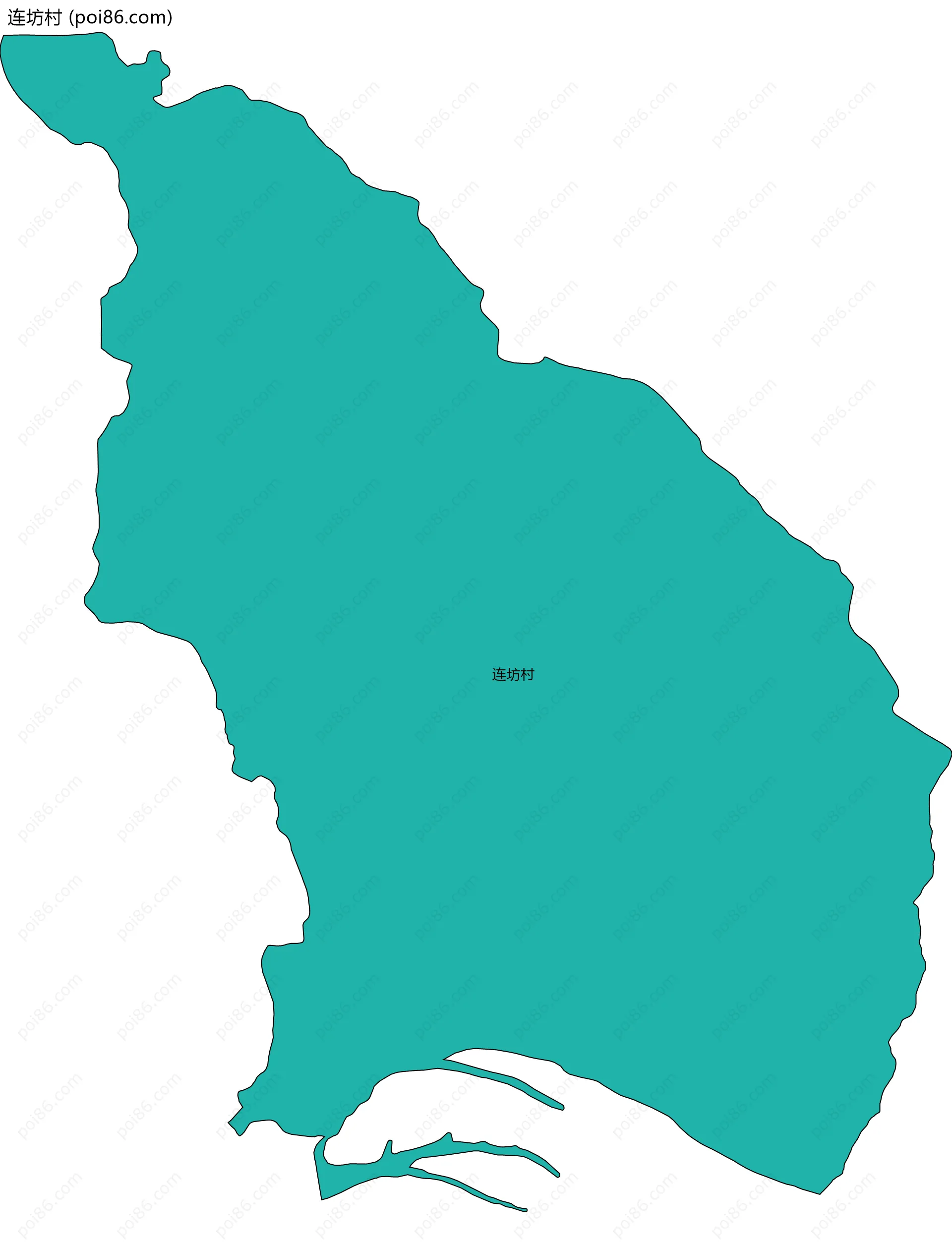 连坊村边界地图