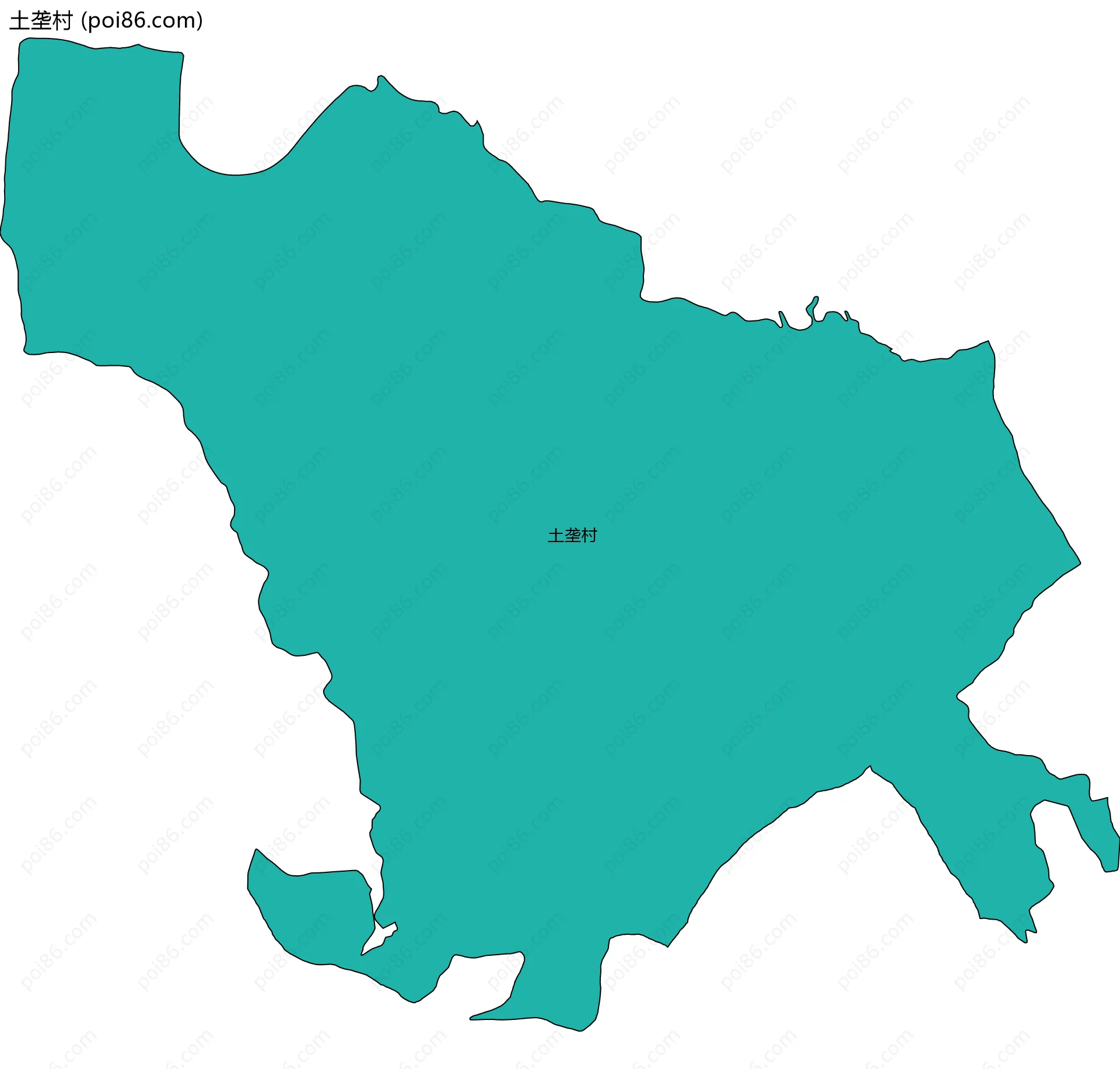 土垄村边界地图