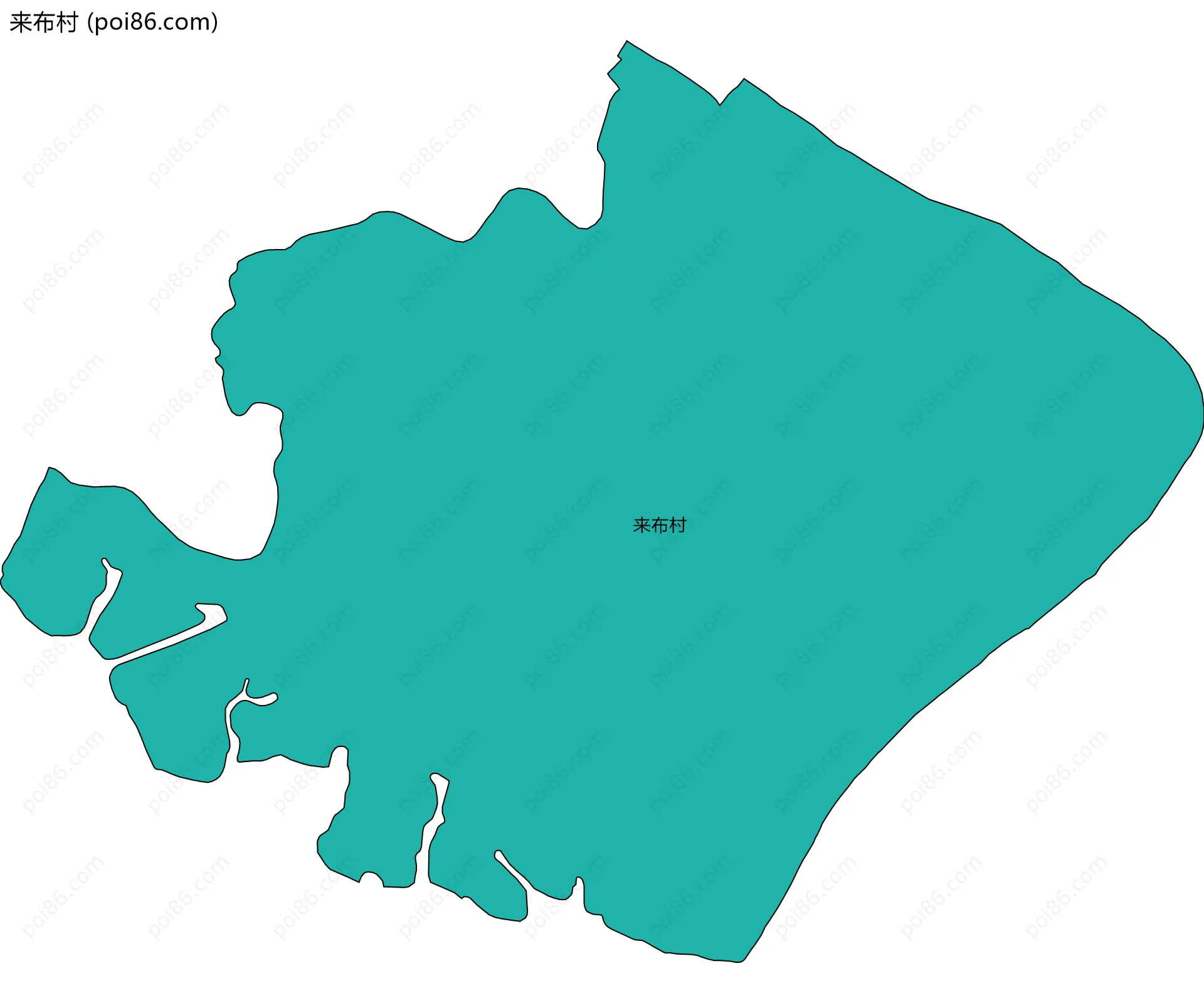来布村边界地图
