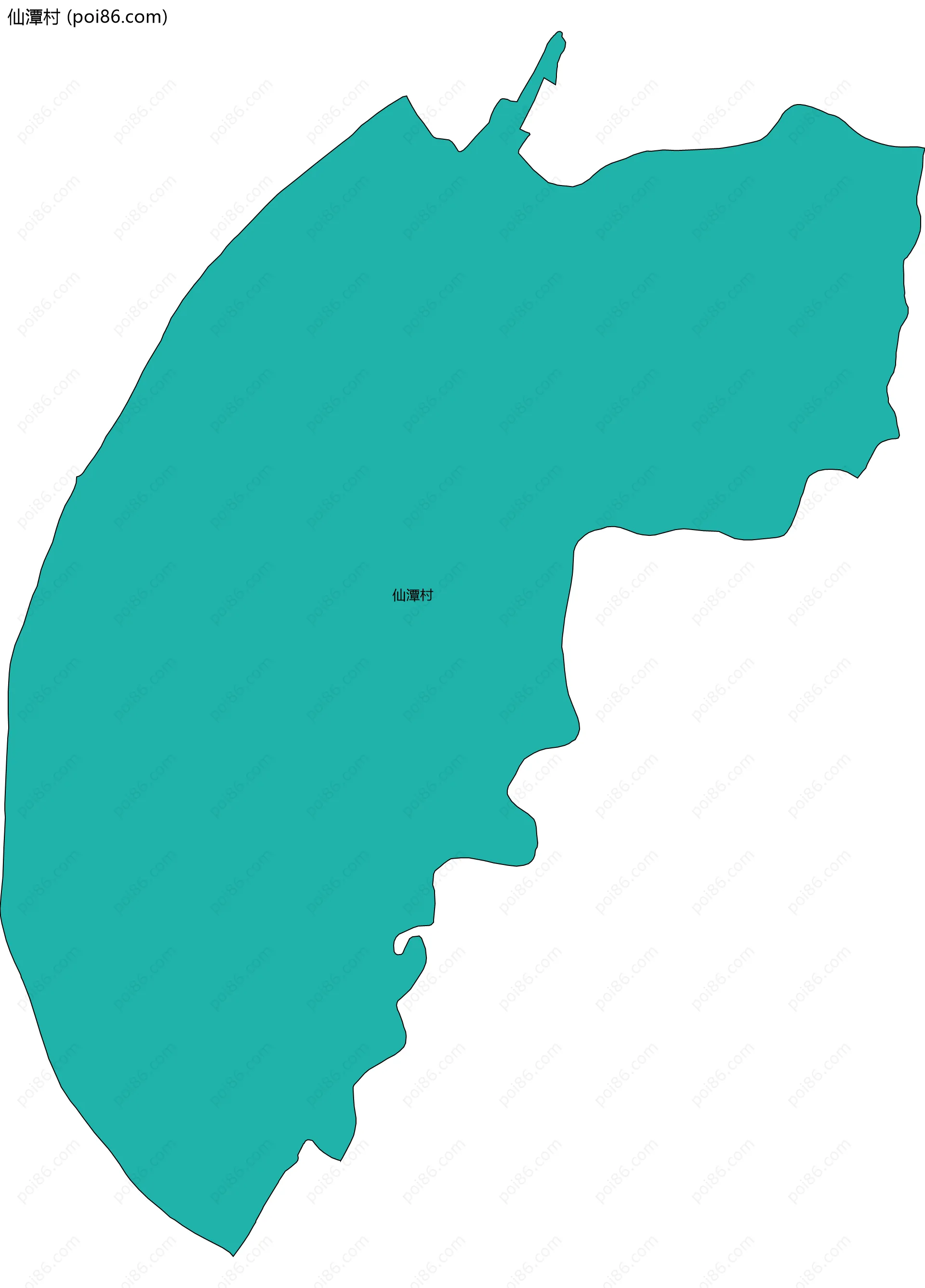 仙潭村边界地图