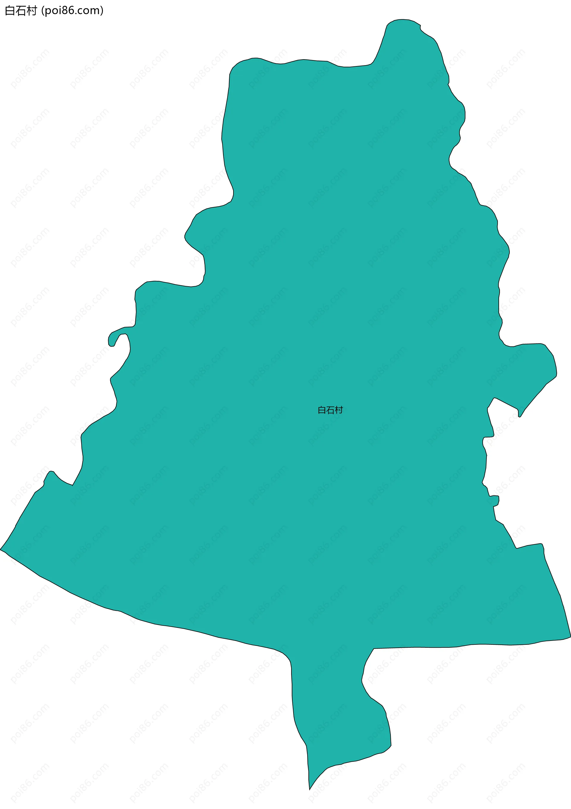 白石村边界地图