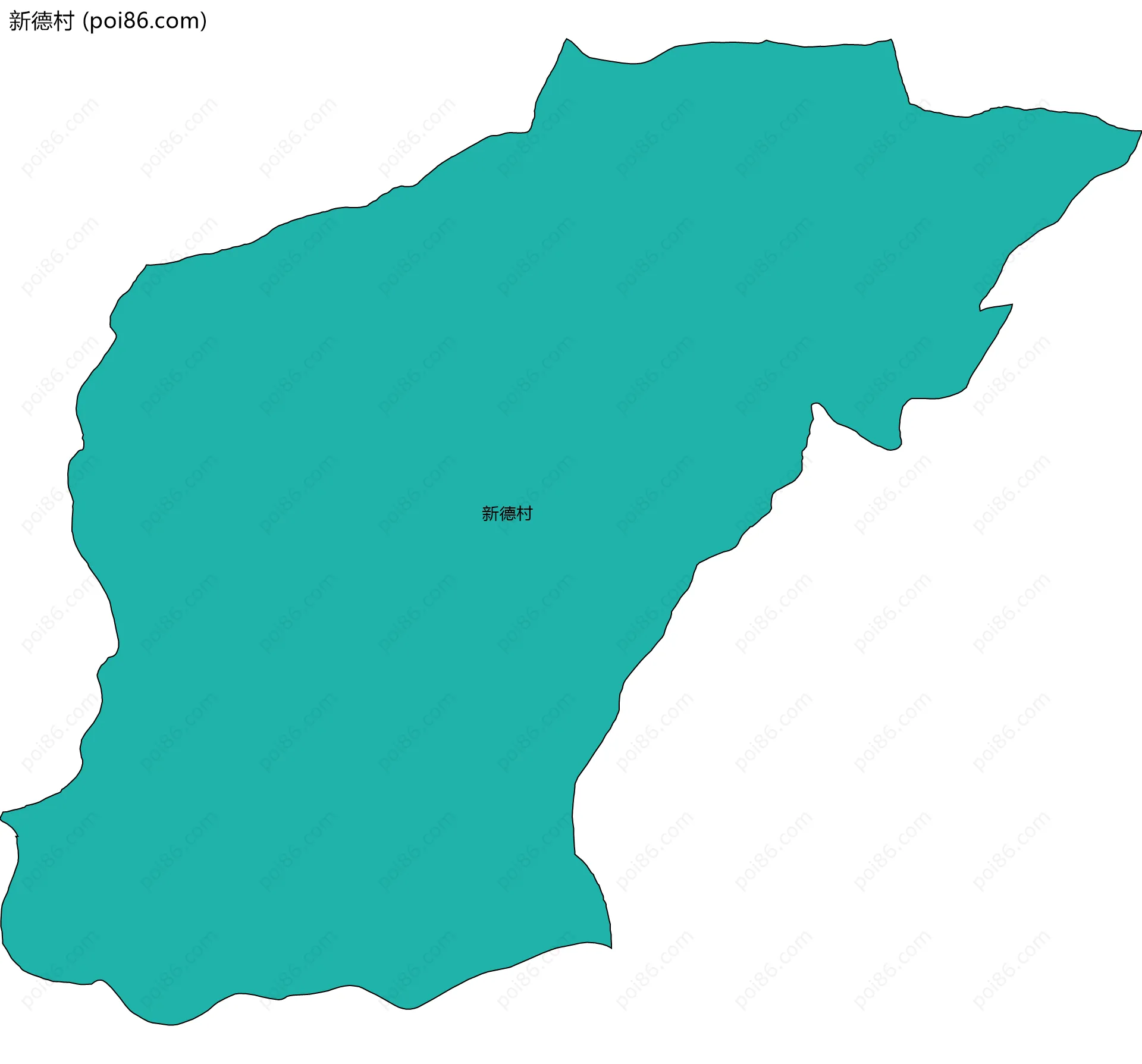 新德村边界地图