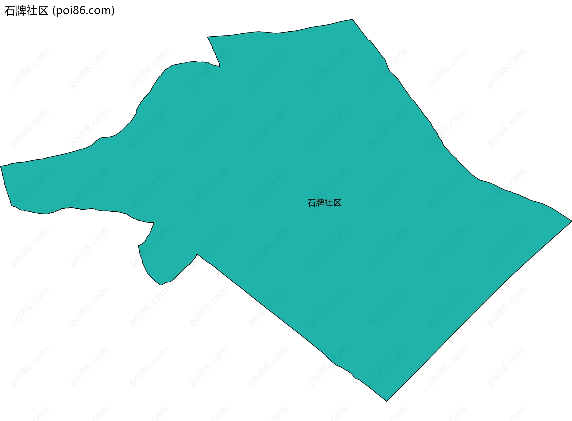 石牌社区边界地图
