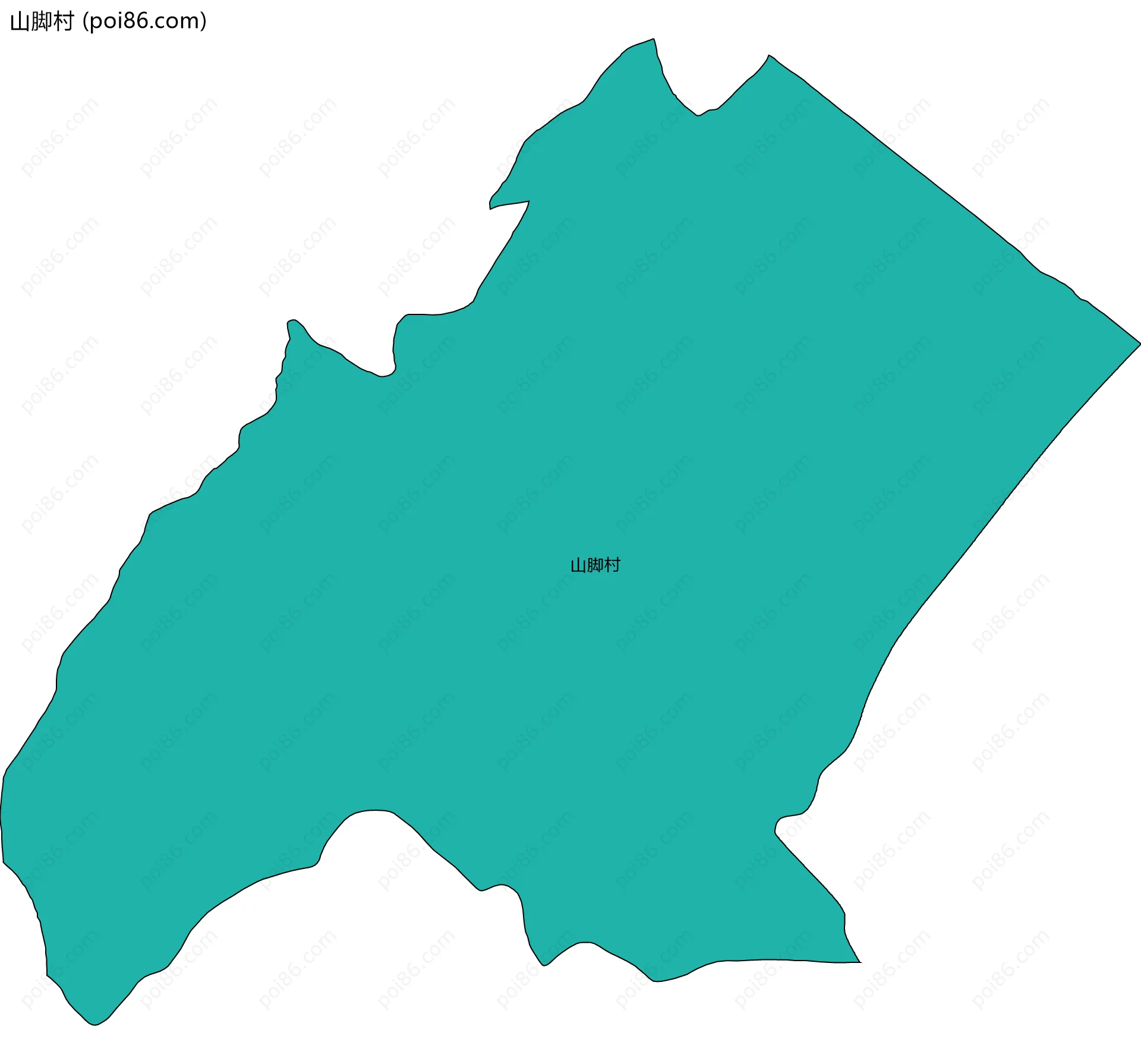 山脚村边界地图