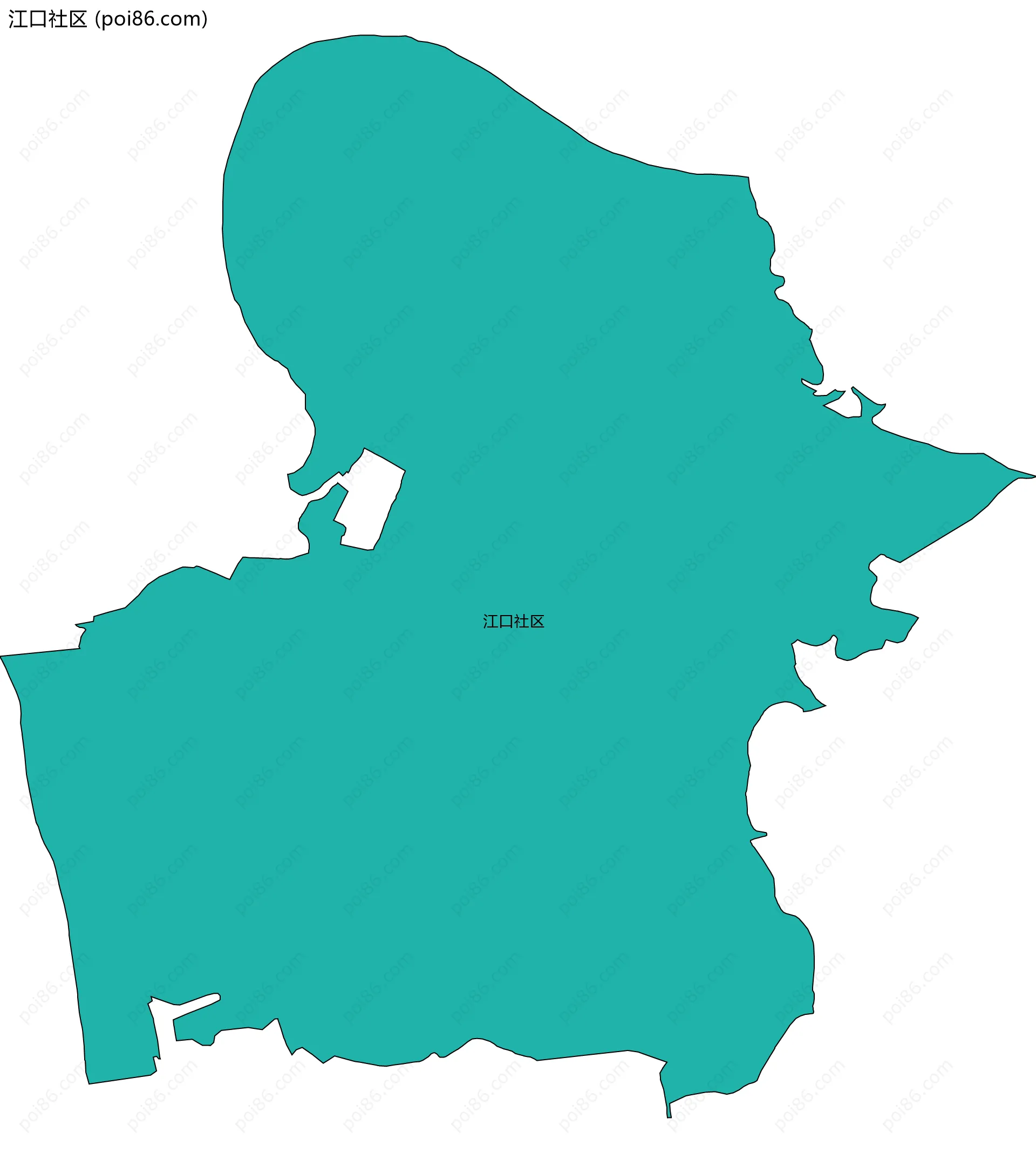 江口社区边界地图
