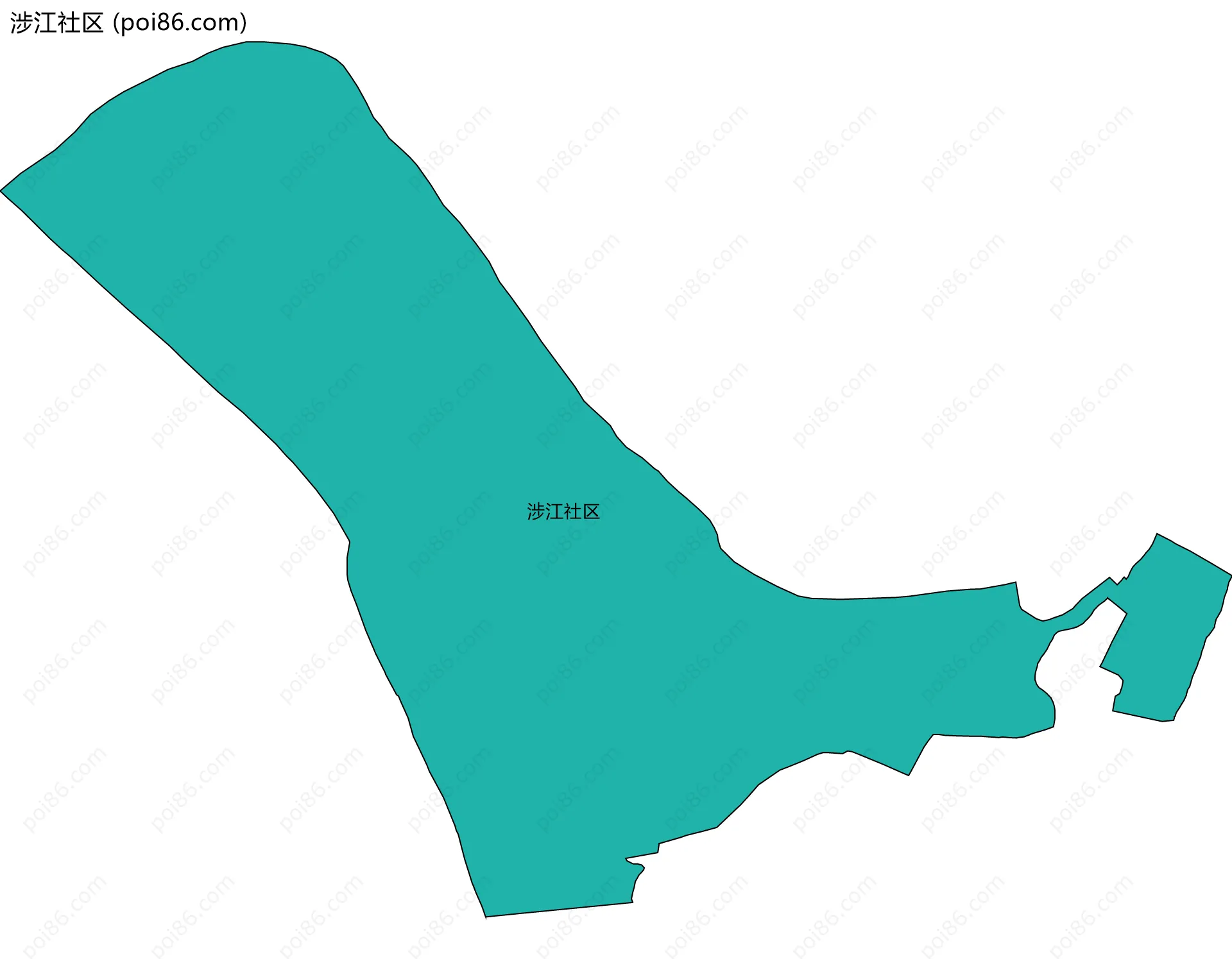涉江社区边界地图