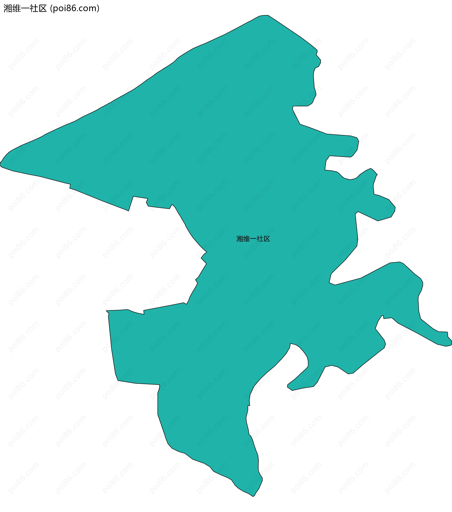 湘维一社区边界地图