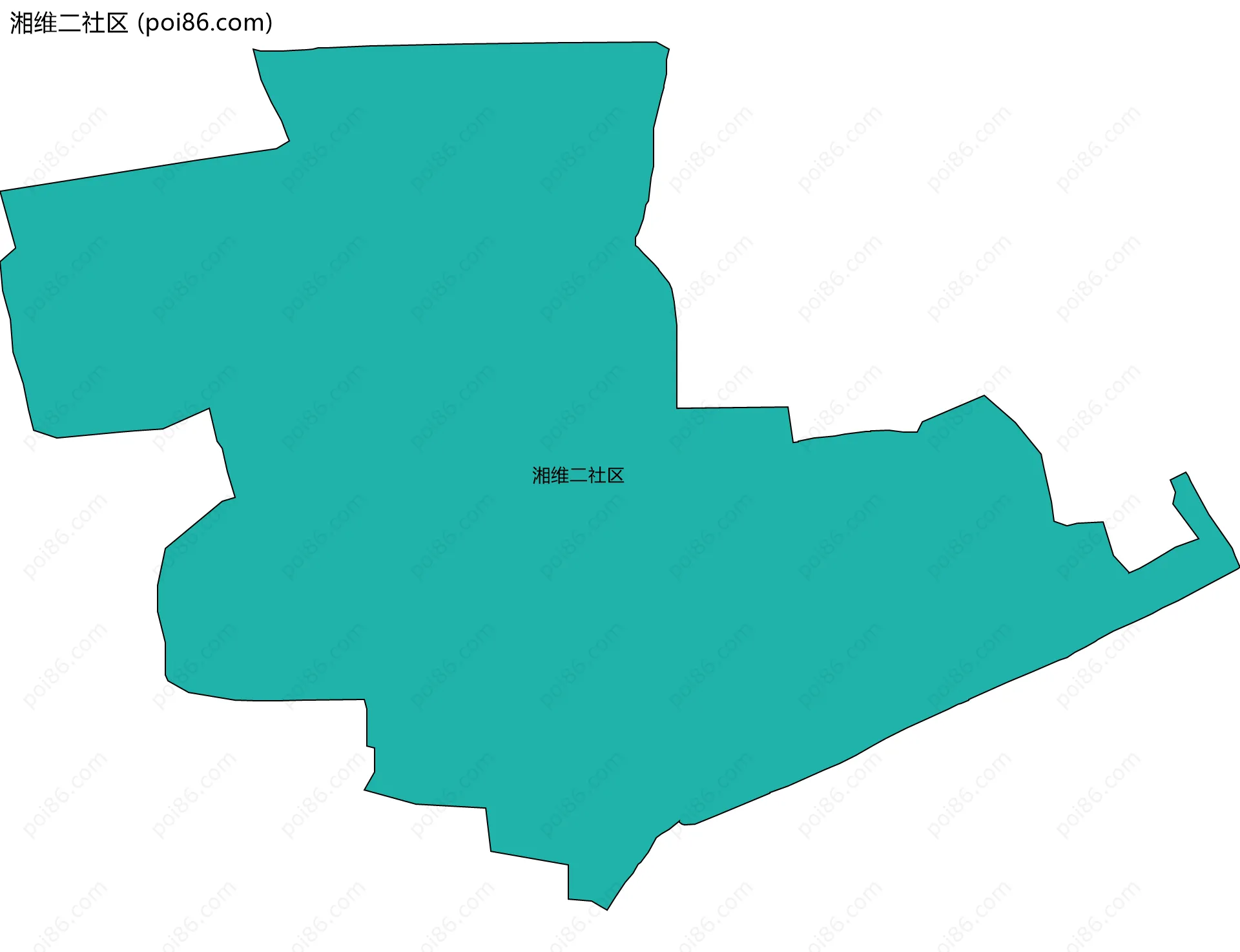 湘维二社区边界地图