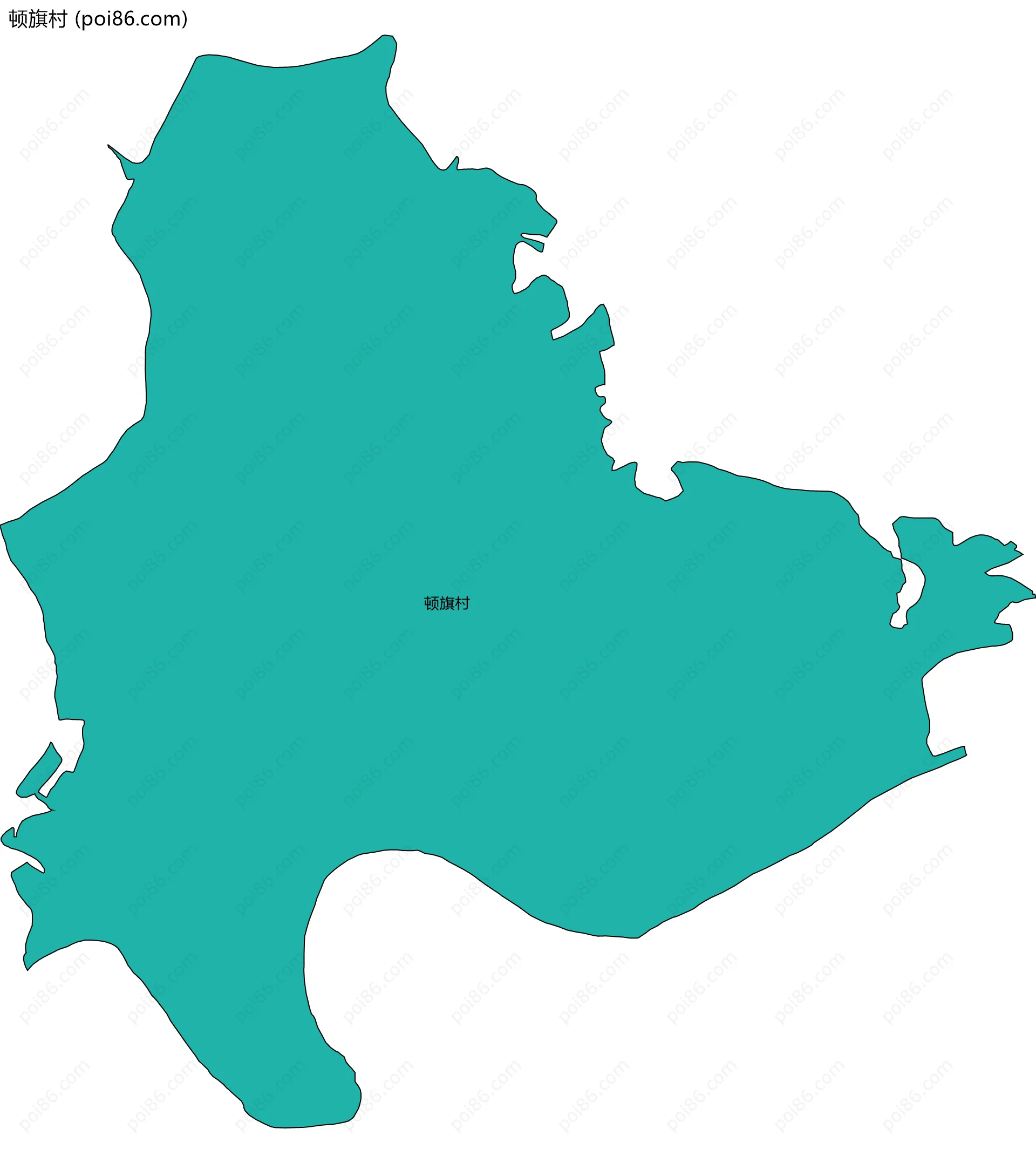 顿旗村边界地图