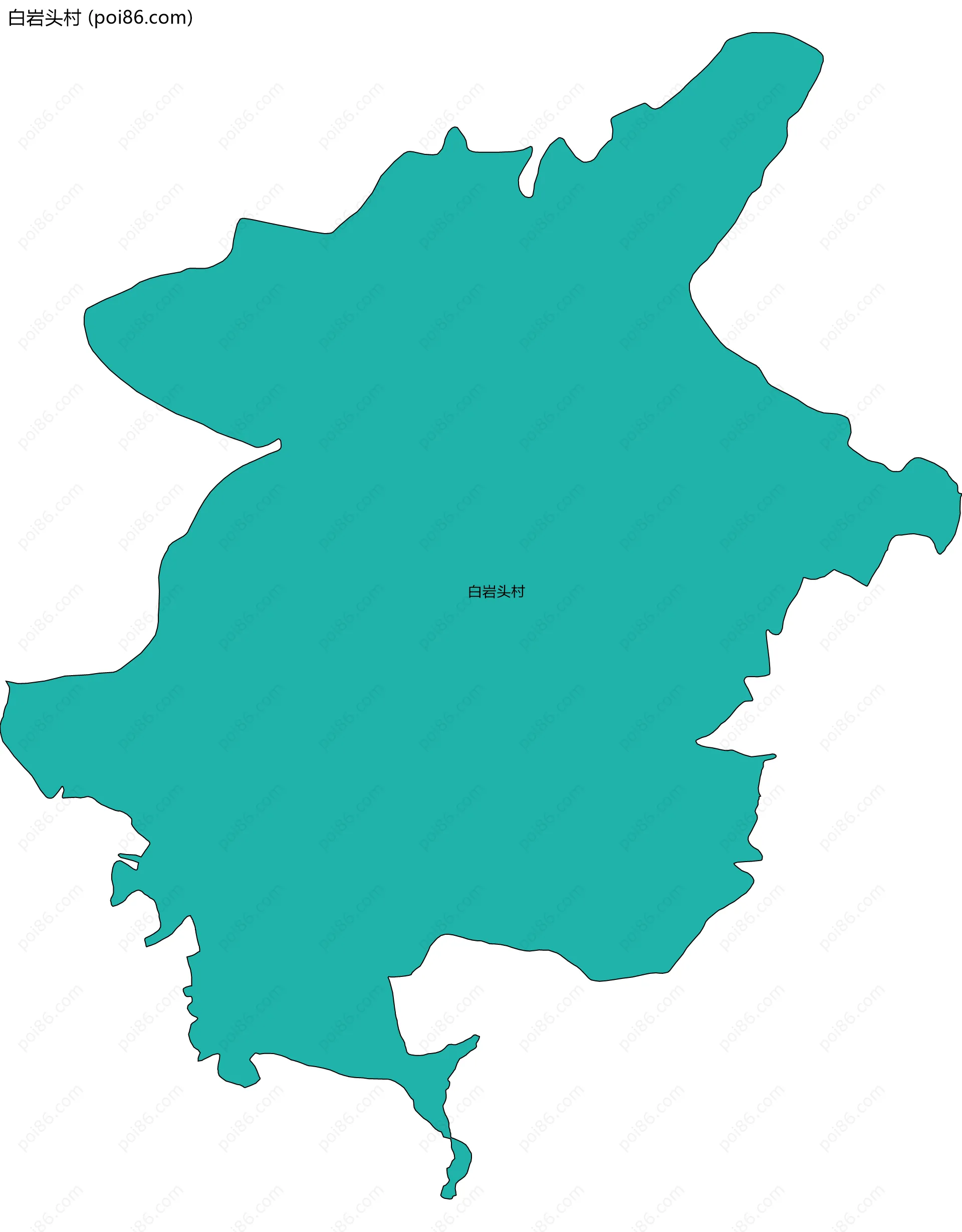 白岩头村边界地图