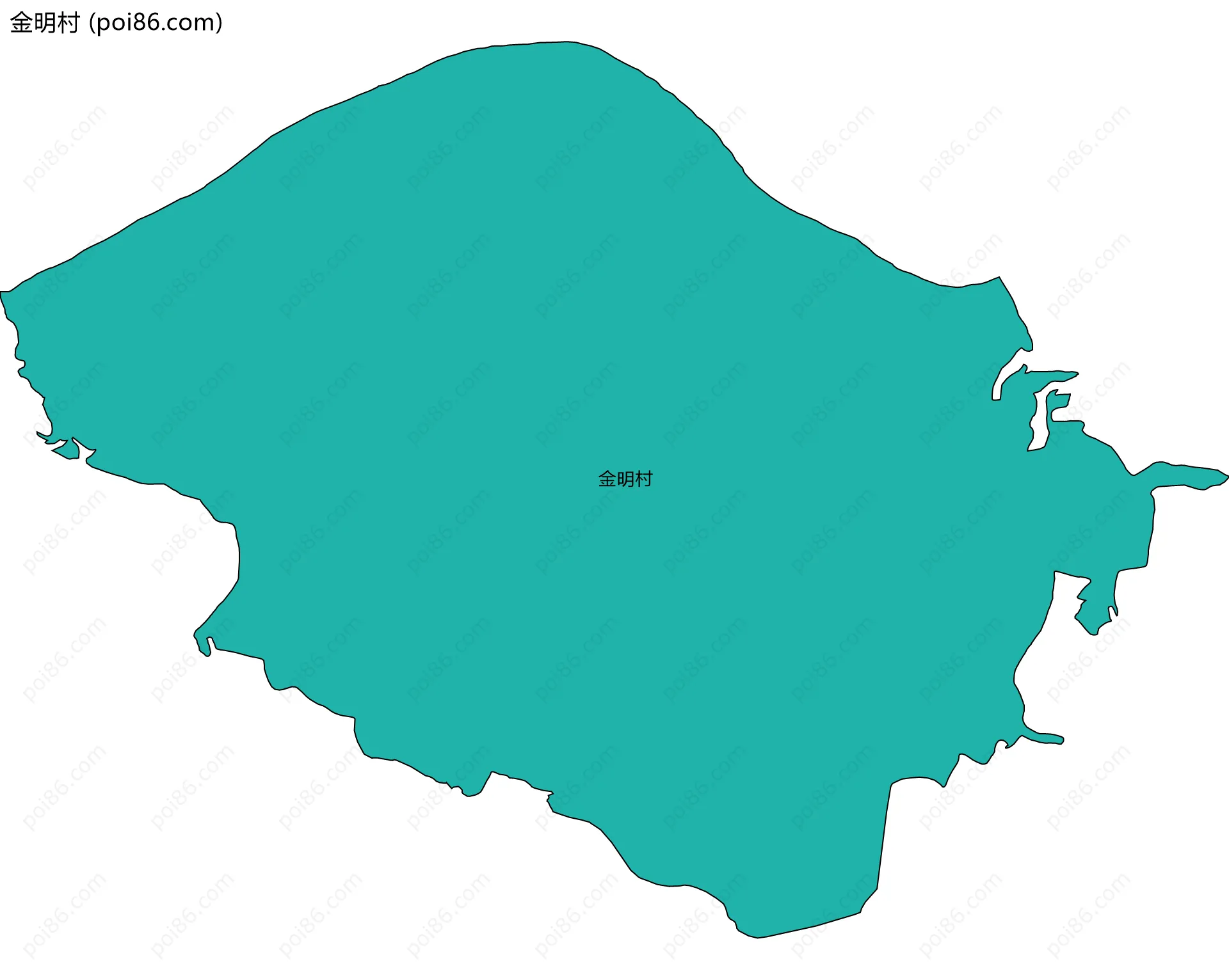 金明村边界地图