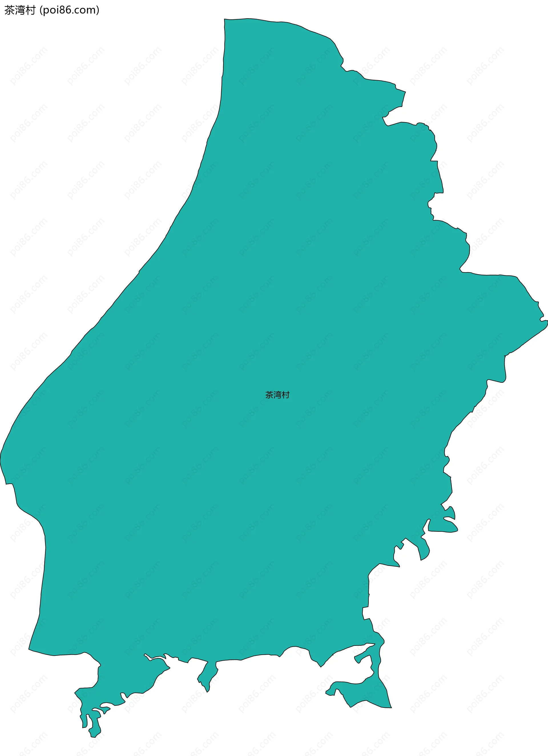 茶湾村边界地图