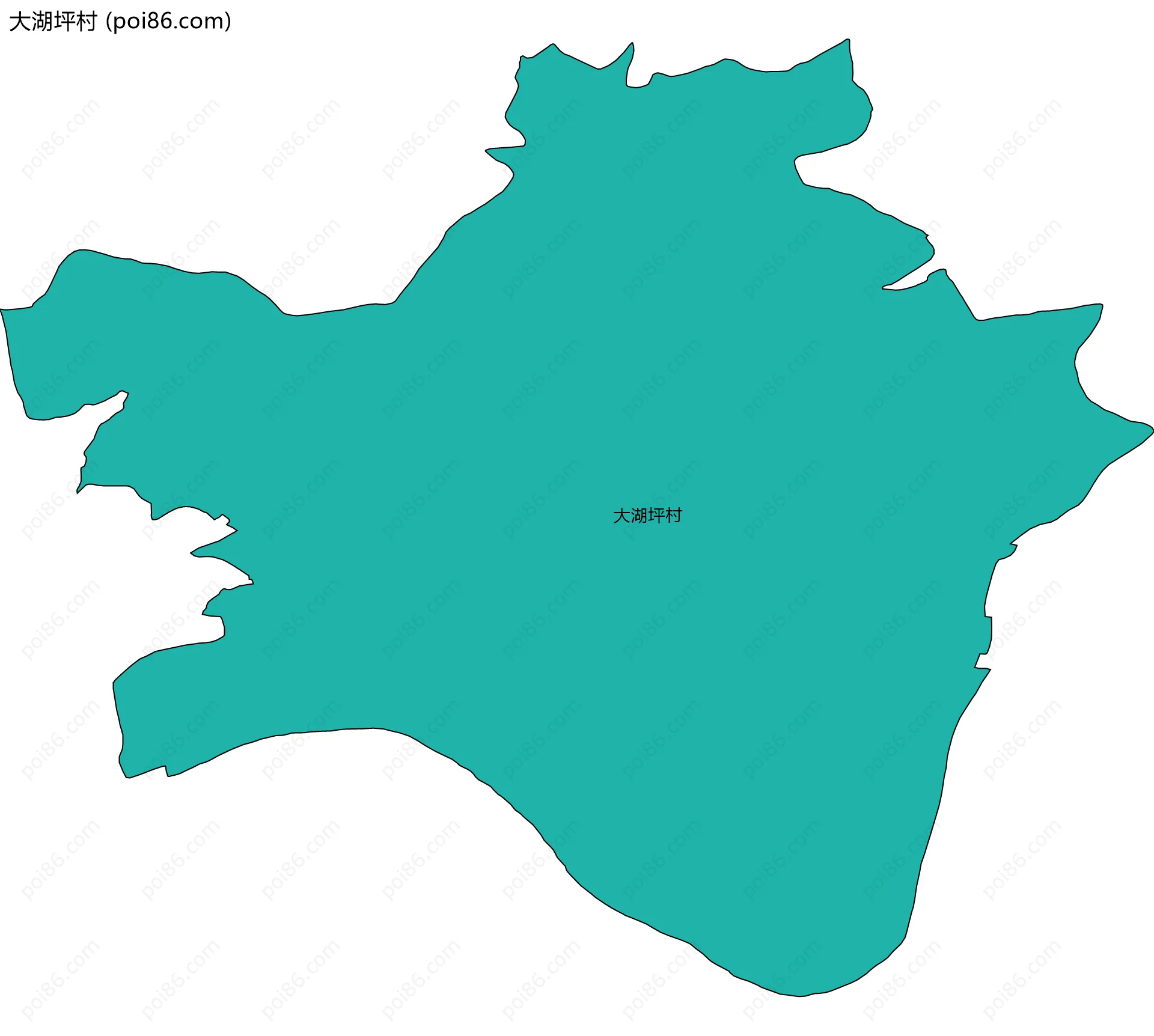大湖坪村边界地图