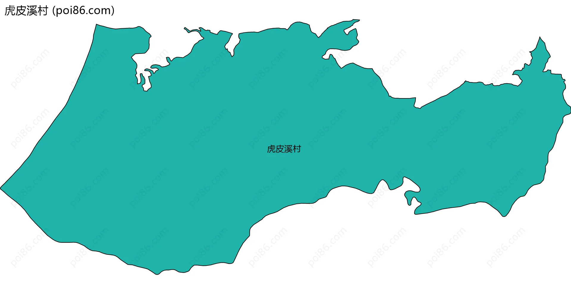 虎皮溪村边界地图