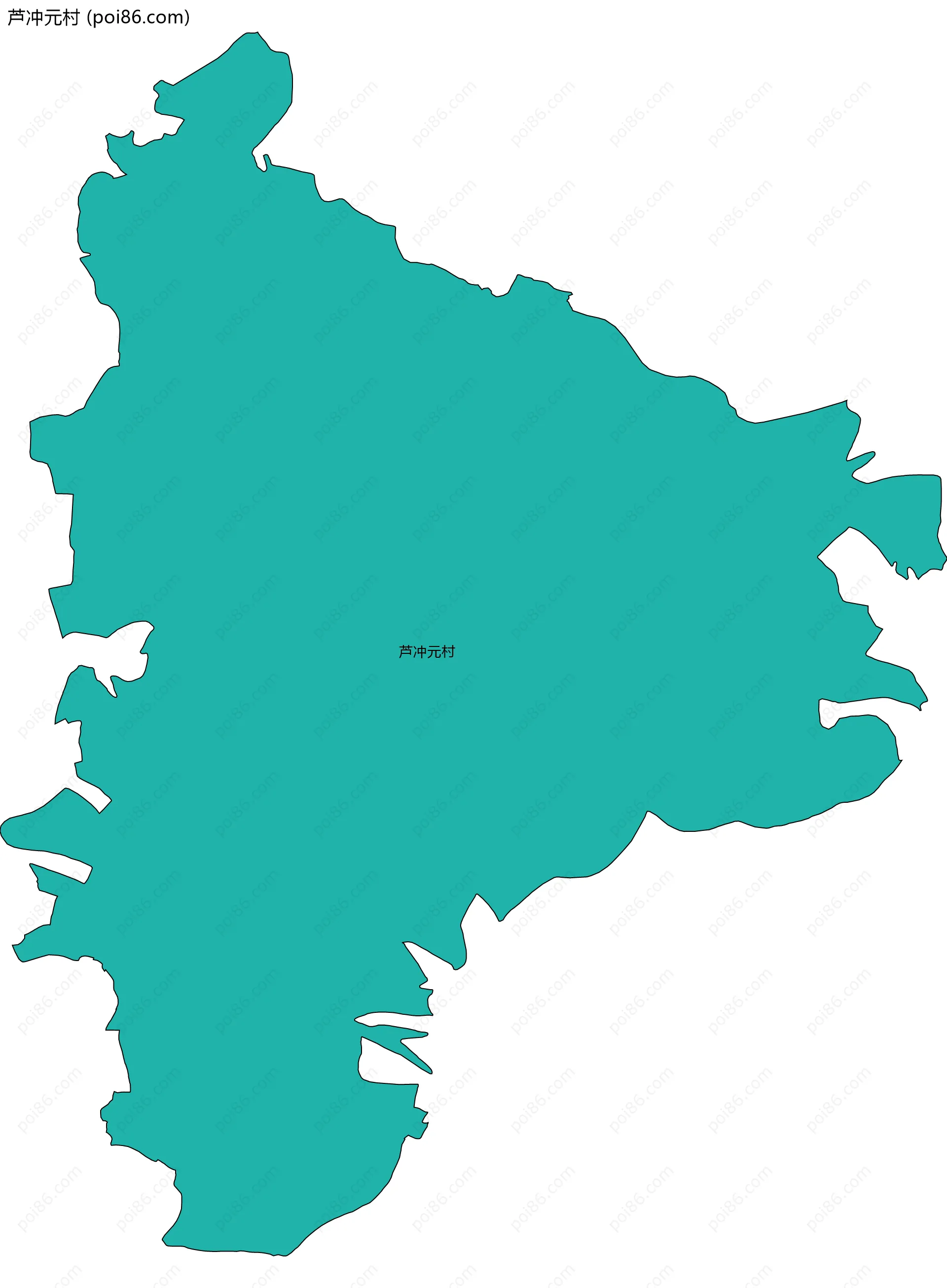 芦冲元村边界地图