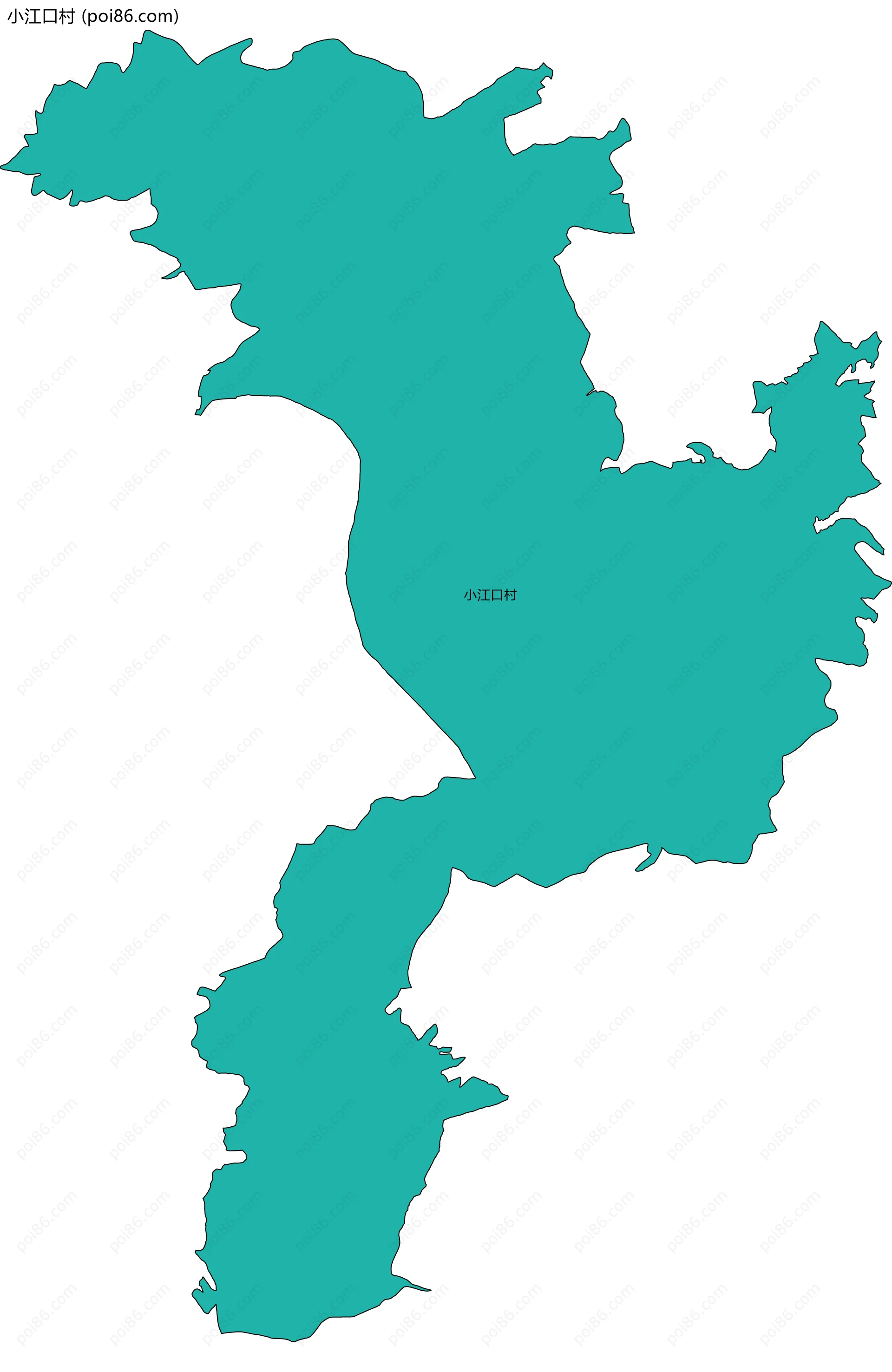 小江口村边界地图