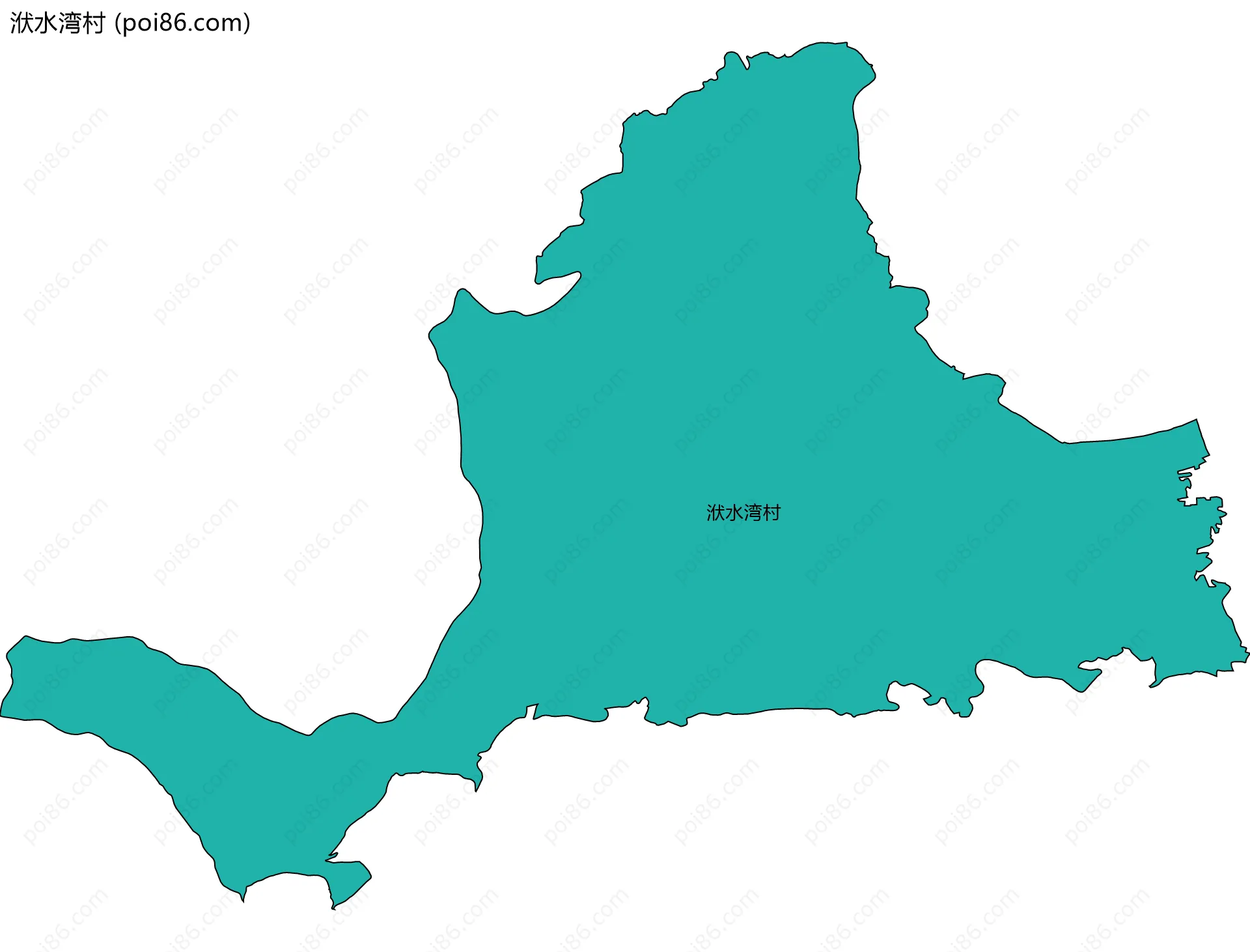 洑水湾村边界地图