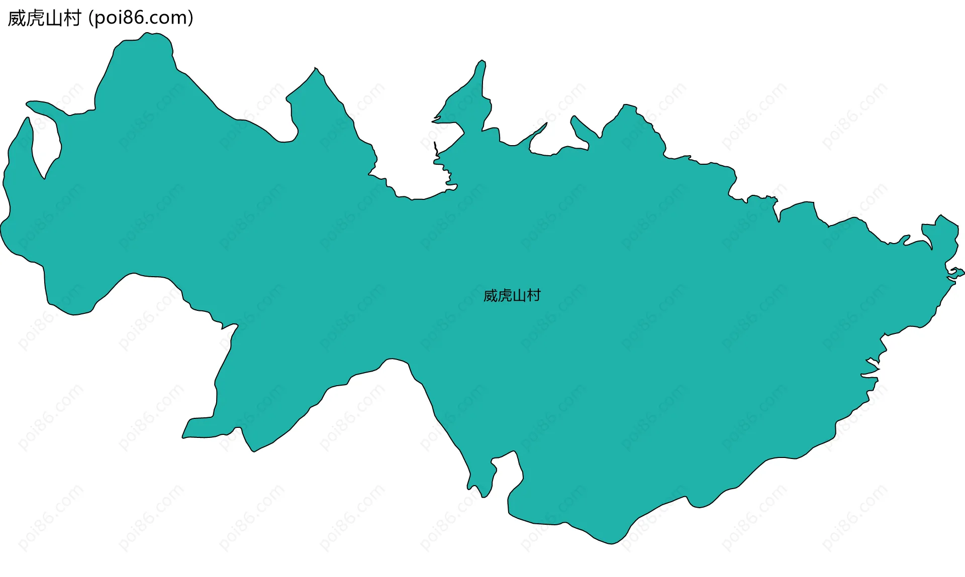 威虎山村边界地图