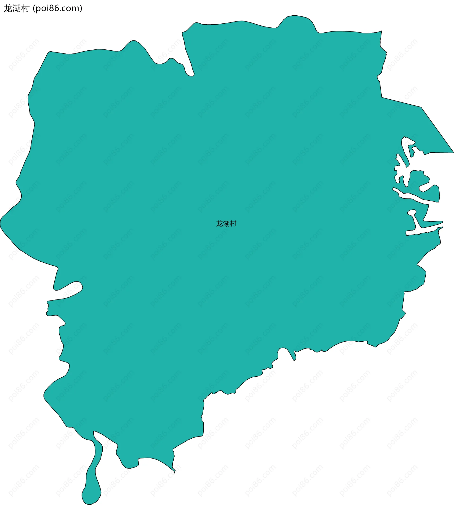 龙湖村边界地图