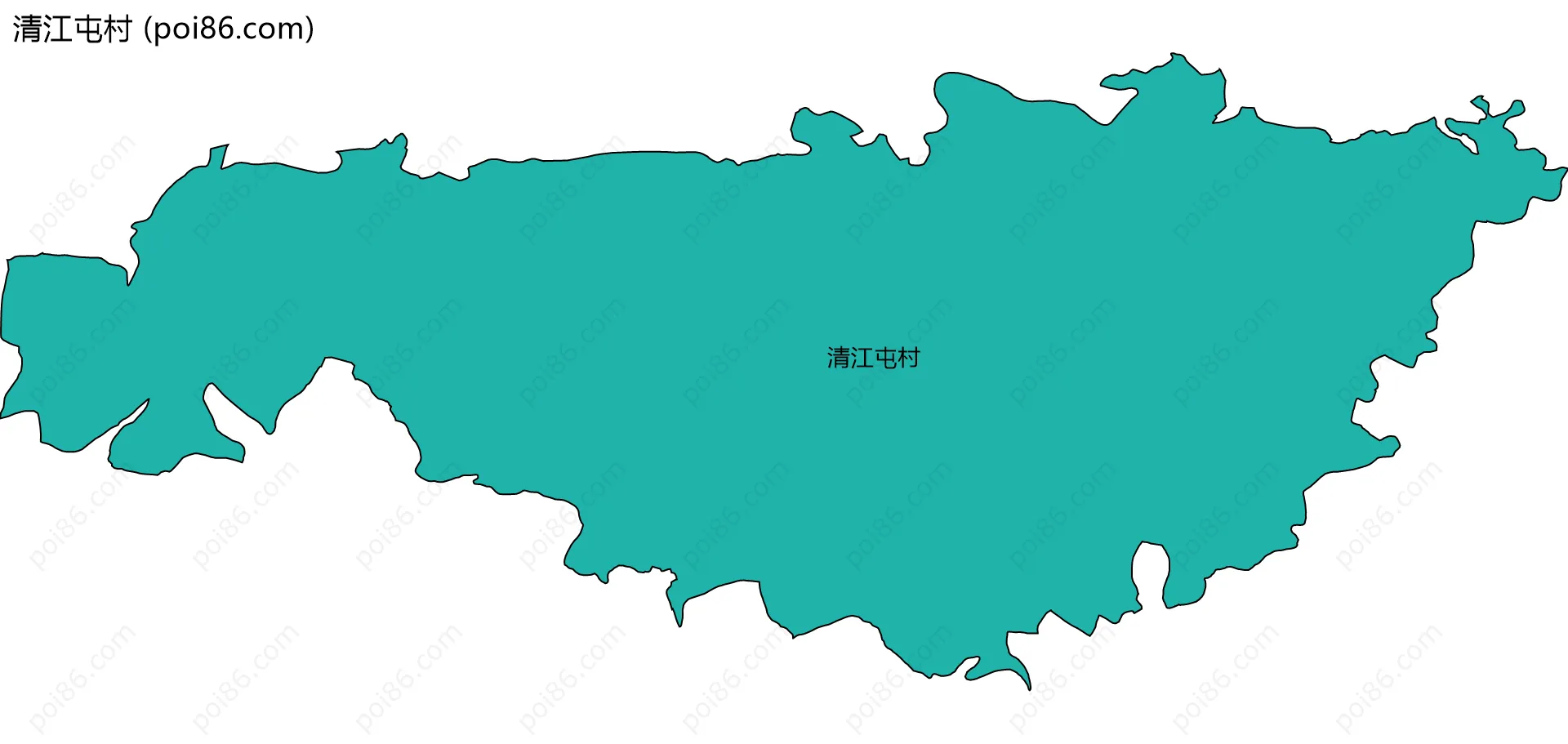 清江屯村边界地图